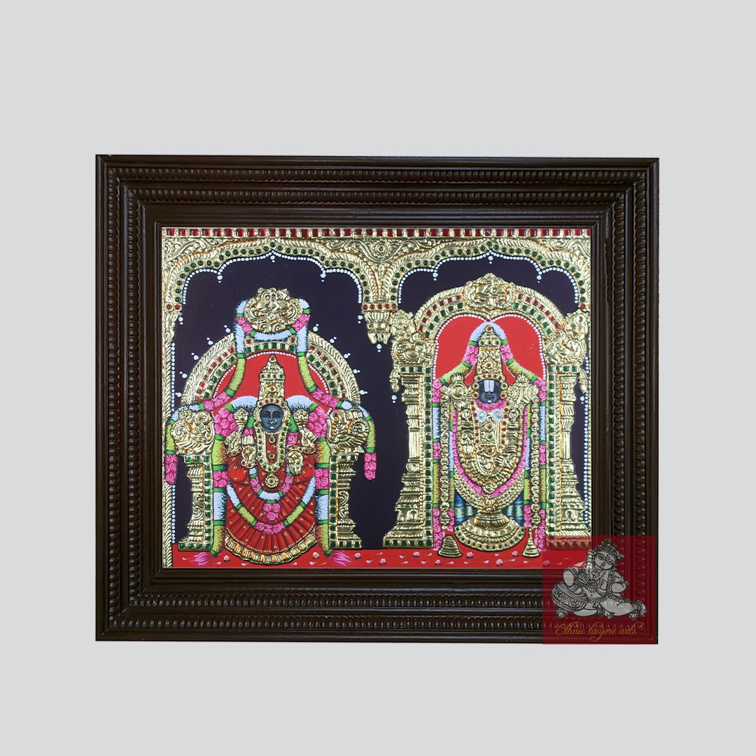 Balaji & Padmavathi Tanjore Painting