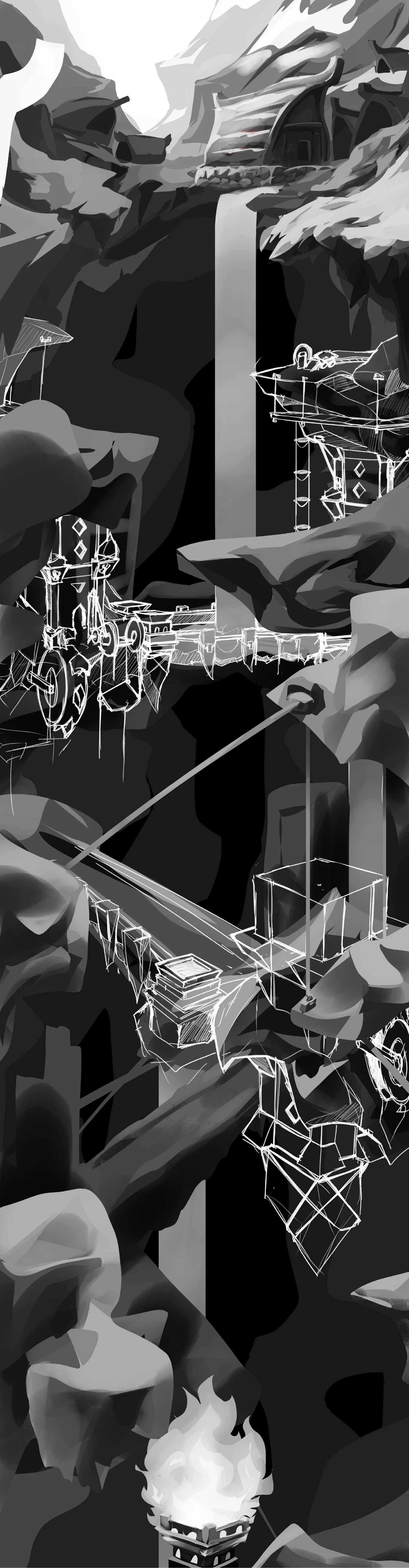 Process stage of the main illustration from April 18th, 2024