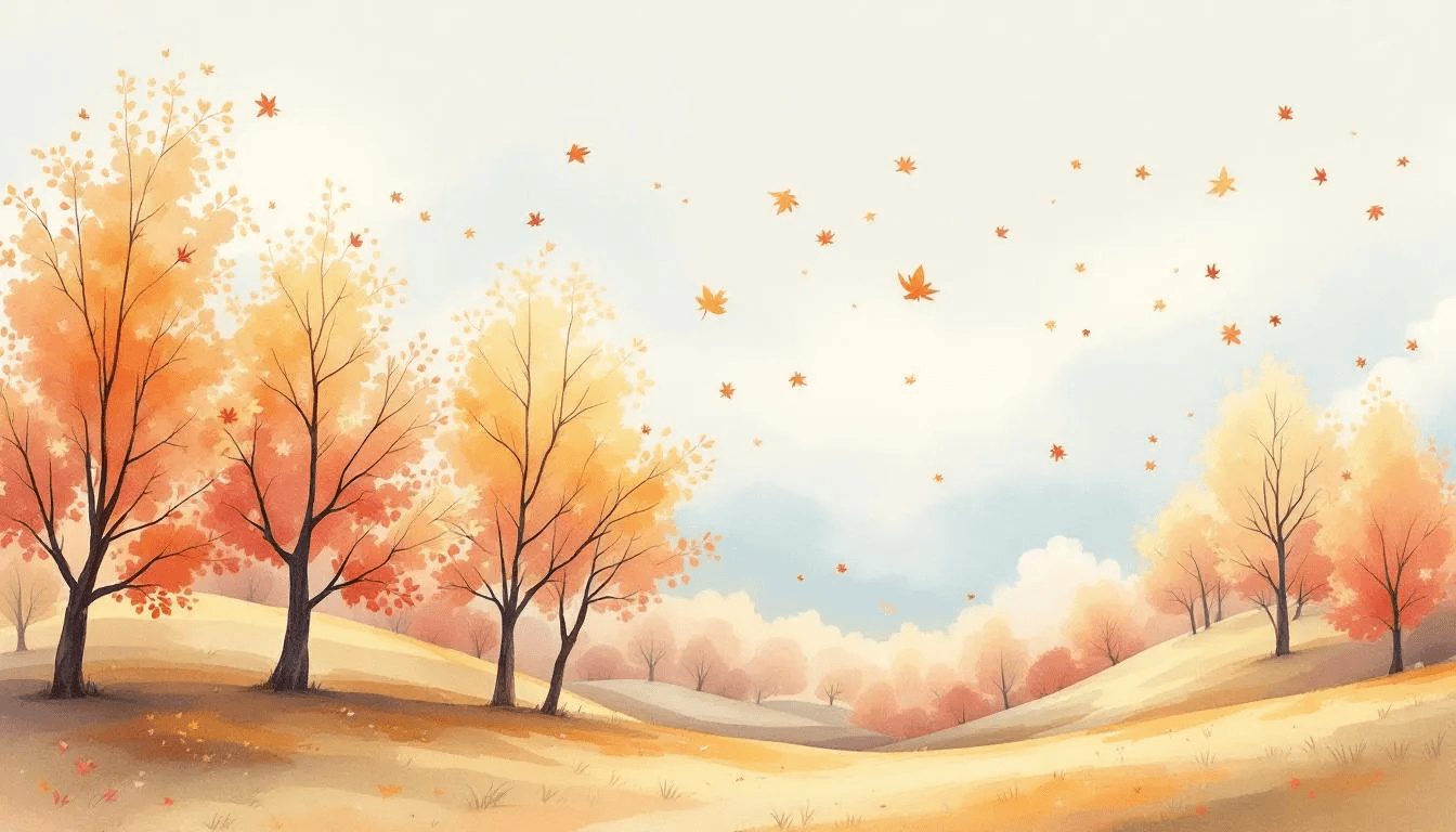 An illustration representing the concept of windfalls, showing a beautiful landscape with trees swaying in the wind.