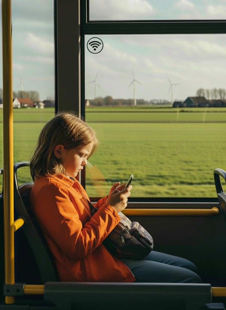 AI Mills pod geplaatst in hollands landschap