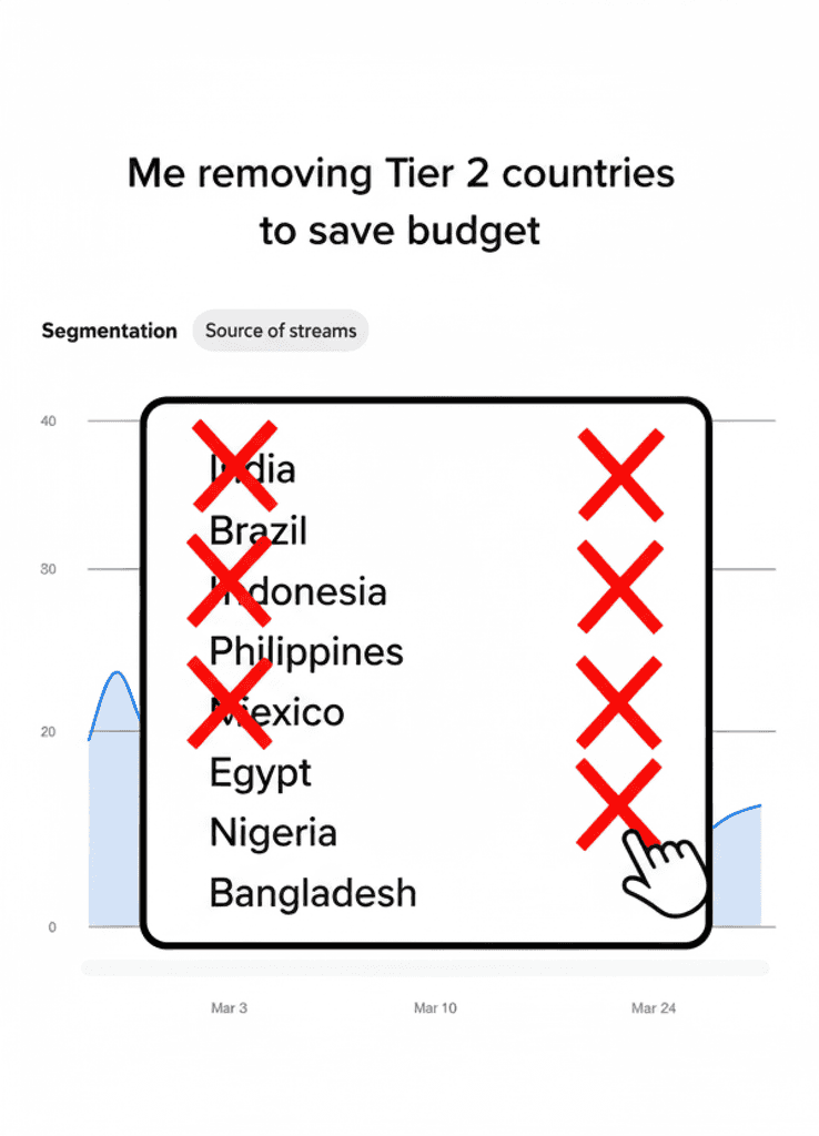 Meme showing a man excited about 1,000 ad clicks
