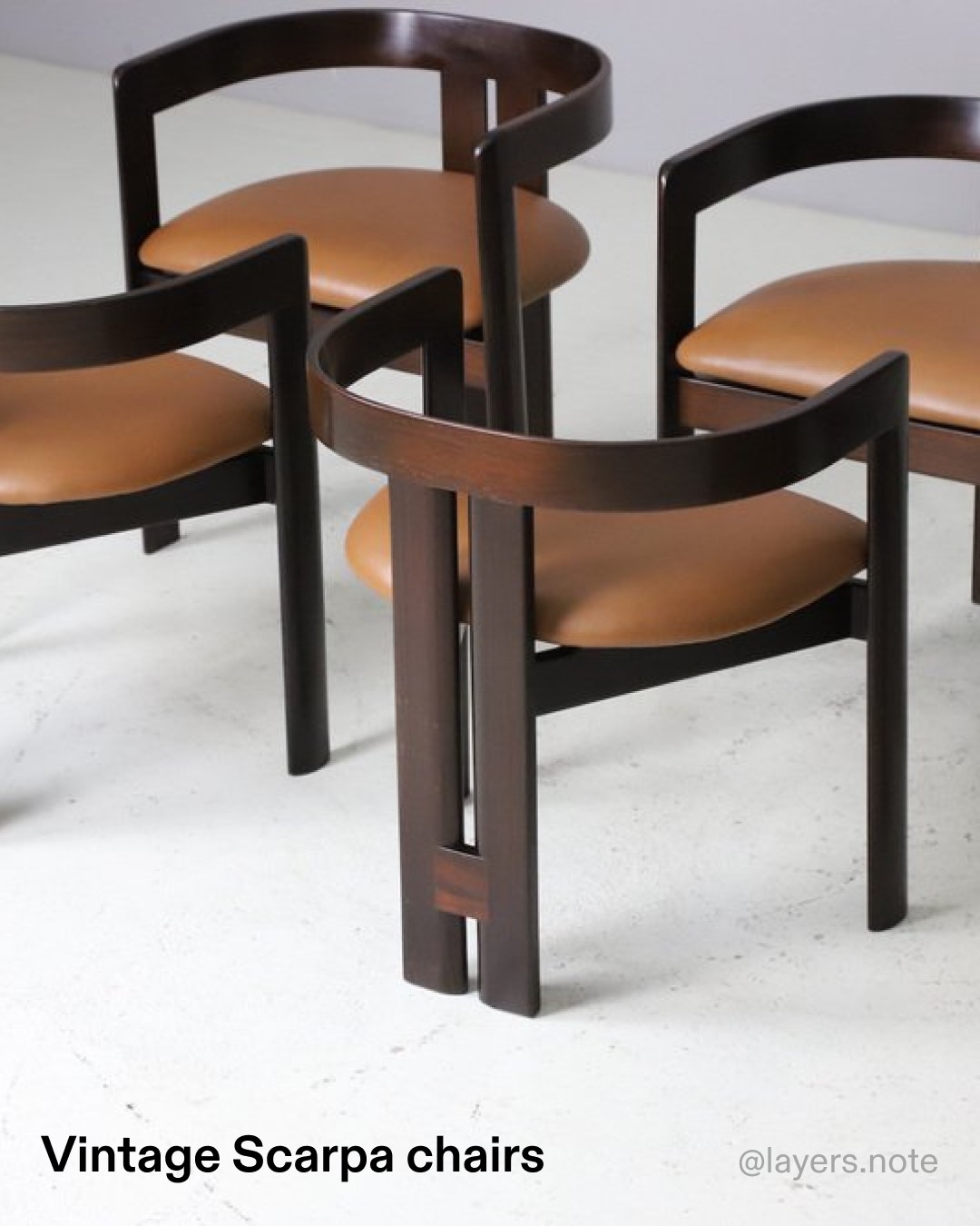 Pigreco chairs by Tobia Scarpa