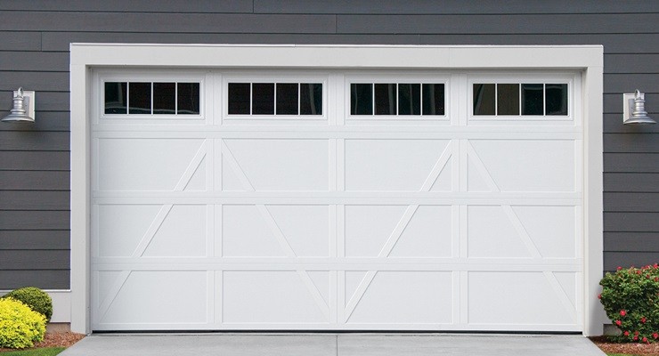 Eye-catching and built to last, these carriage house, steel doors will enhance the look of your home with a vintage-inspired style.