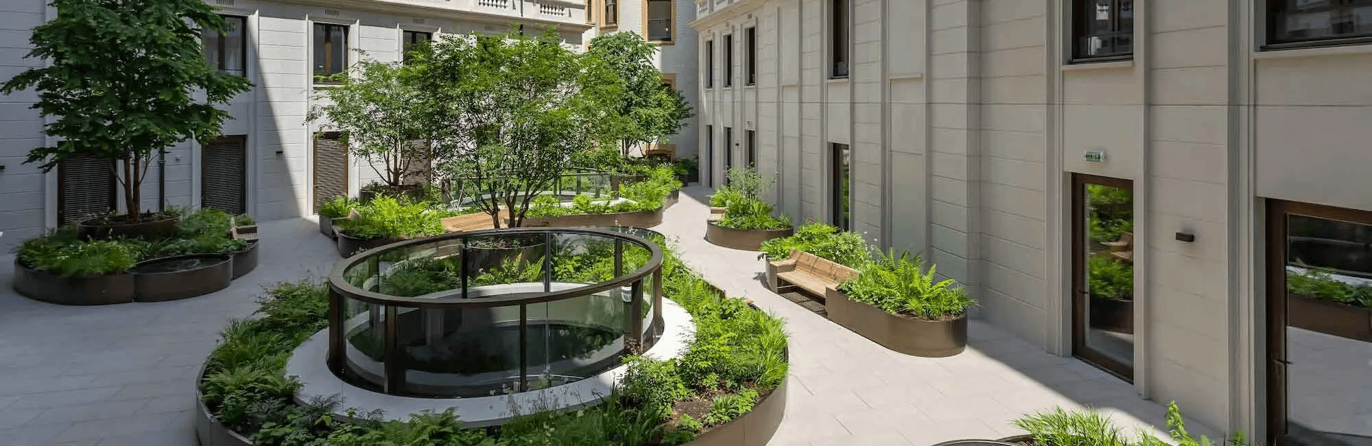 Landscaped gardens and green spaces at SKYZ CITY, nature amenities in township properties in Hubli Dharwad