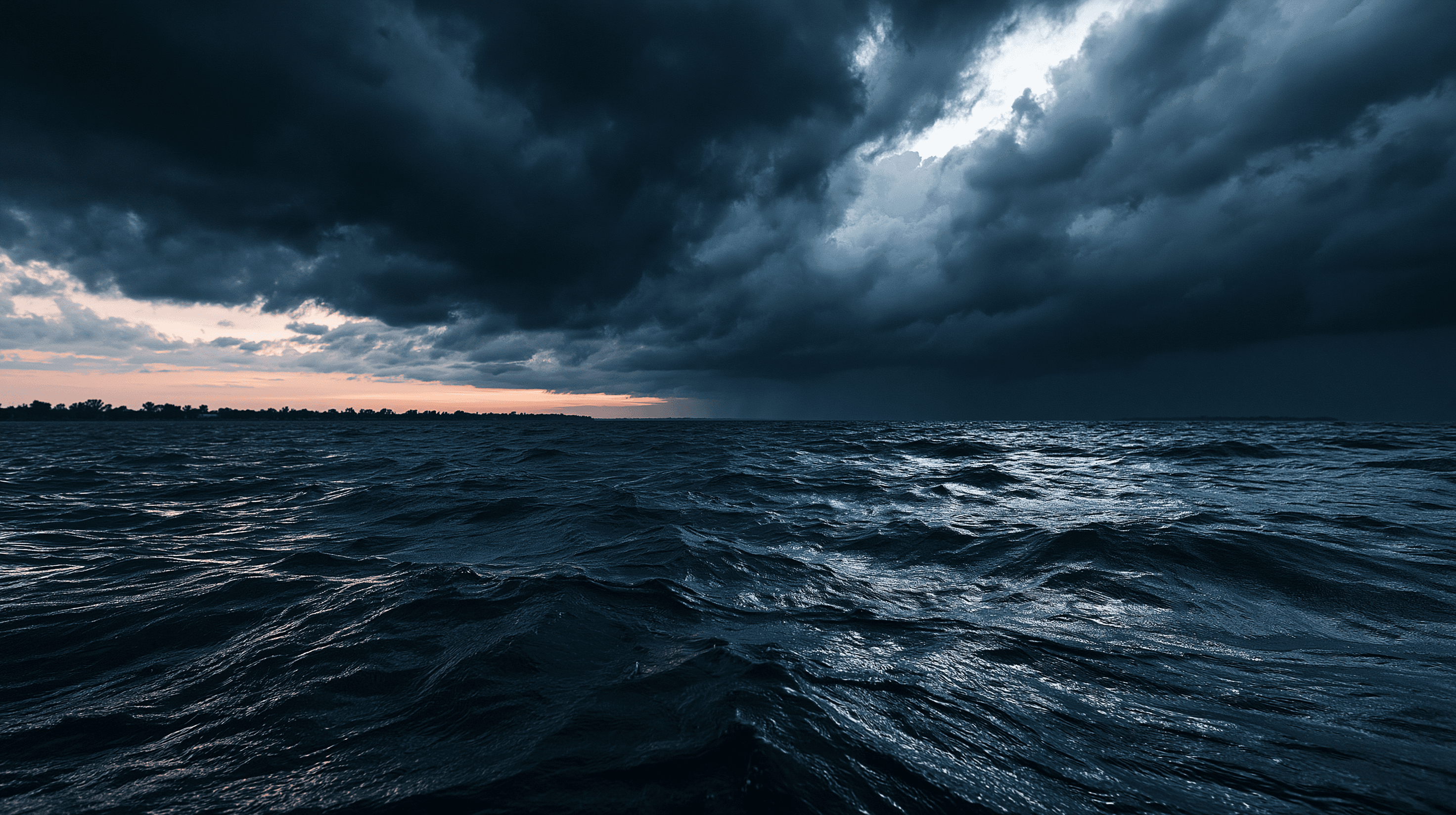 Thunderstorm building over Lake Erie's western basin