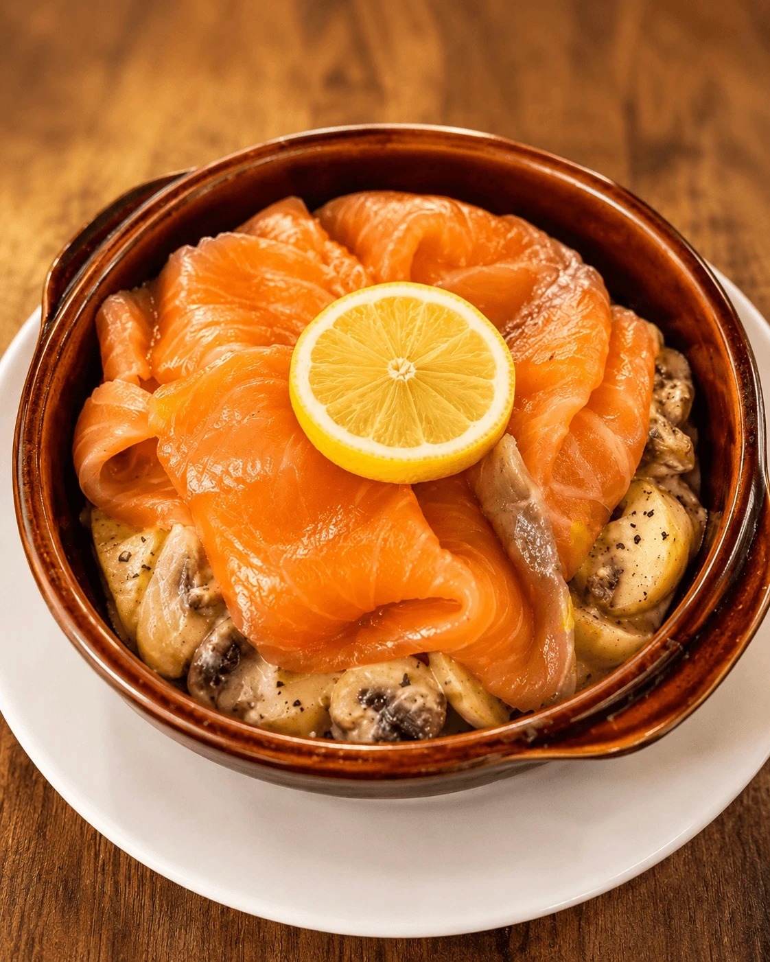 Salade au saumon fumé servie à La Cassolette à Clermont-Ferrand