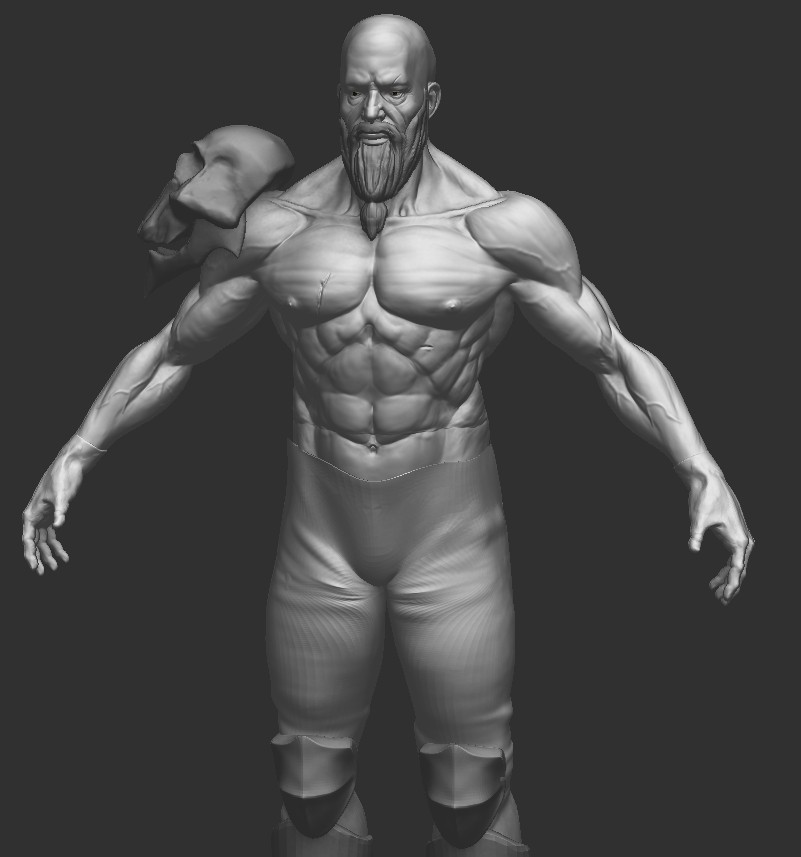 3D Sculpt of a Barbarian