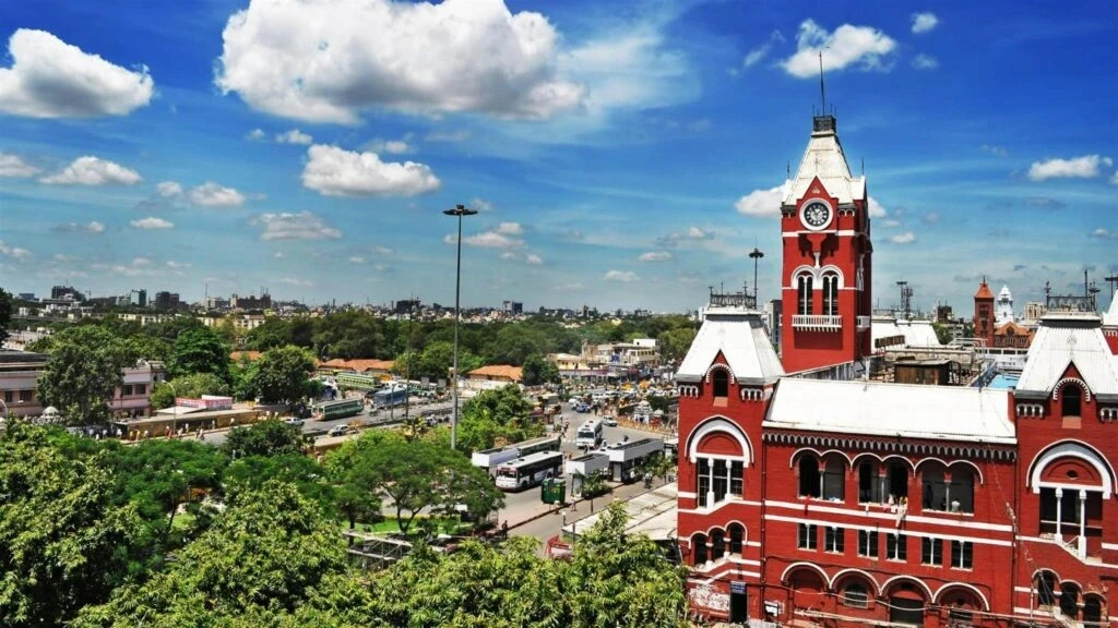 Chennai Central Railway Station city view