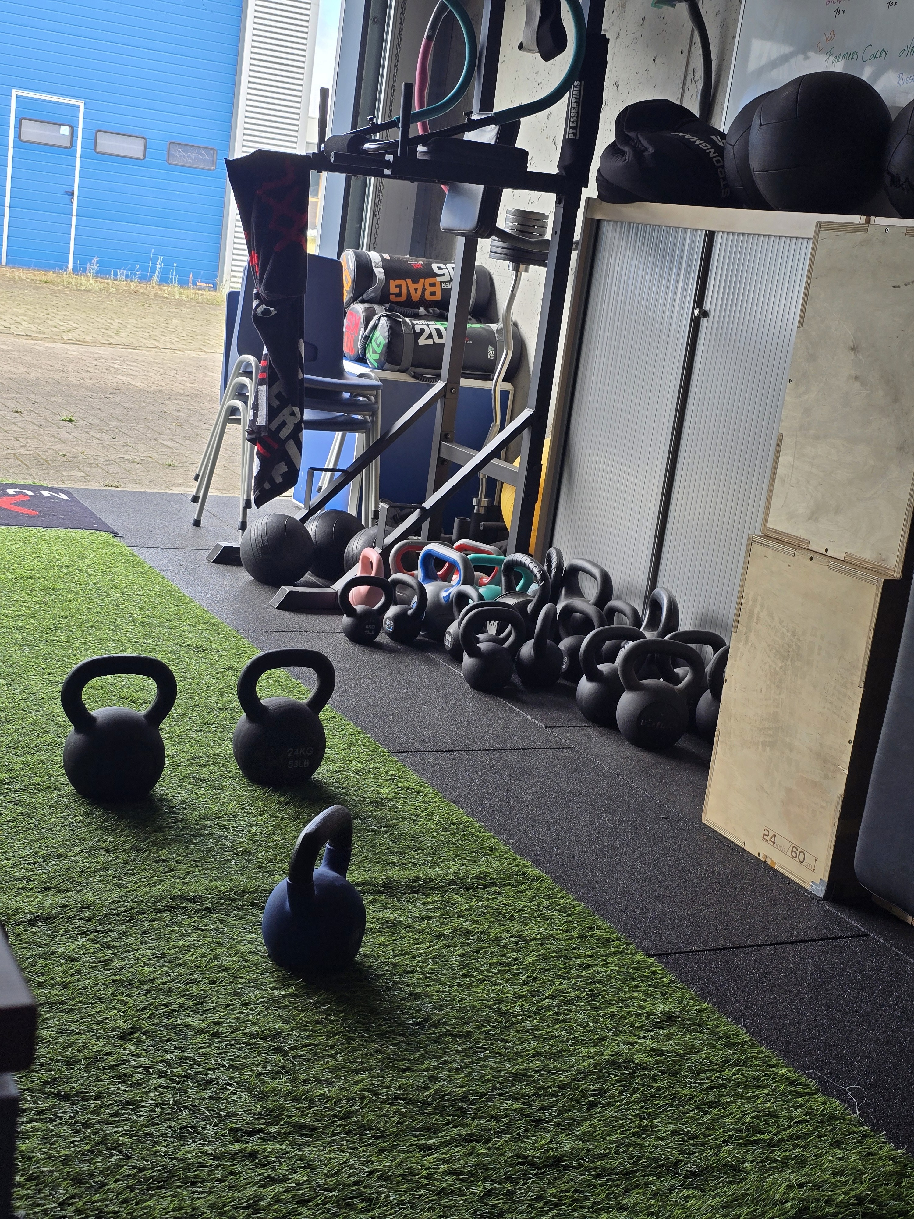 Trainingsmateriaal in de gym