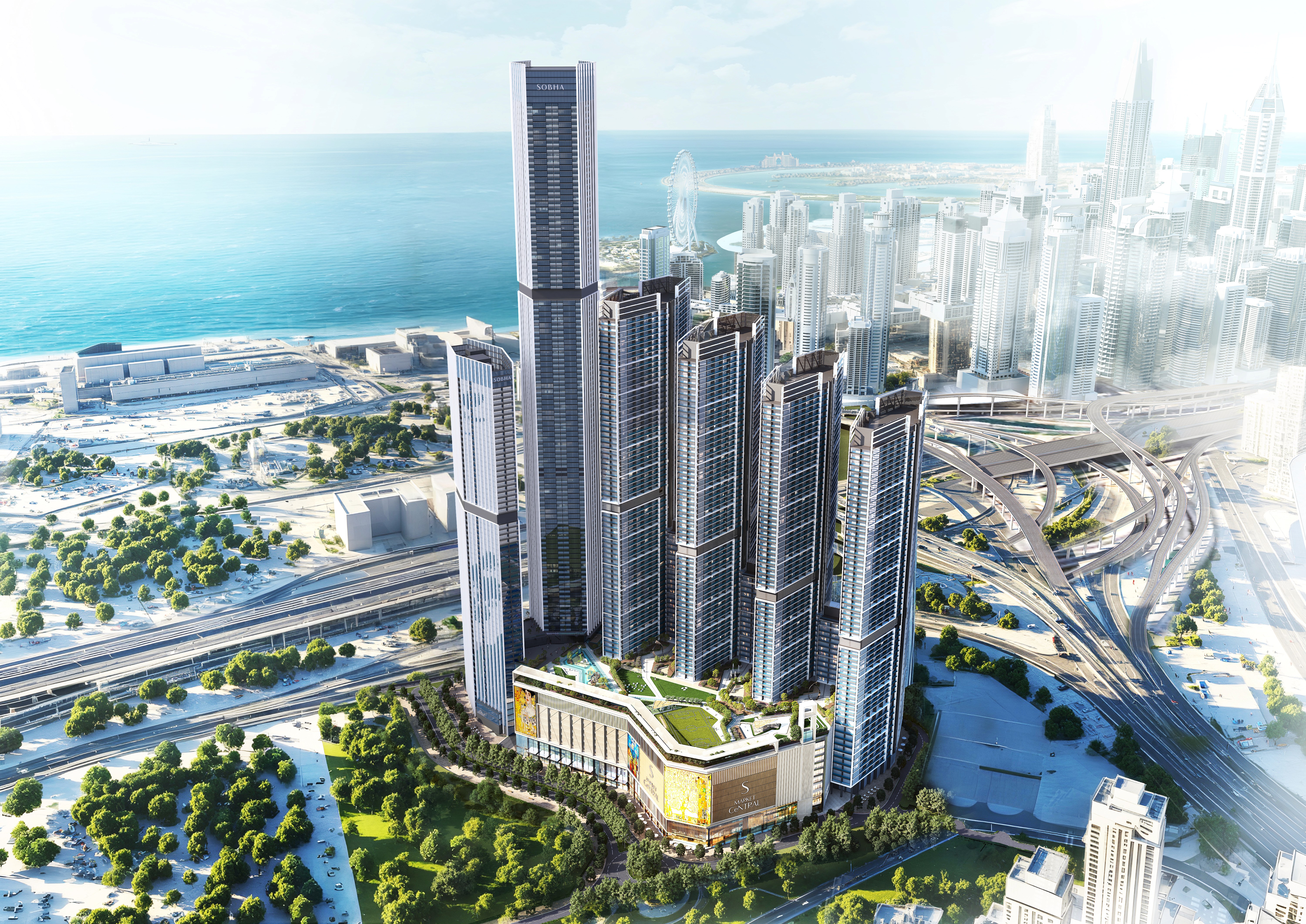 The horizon sobha central building view