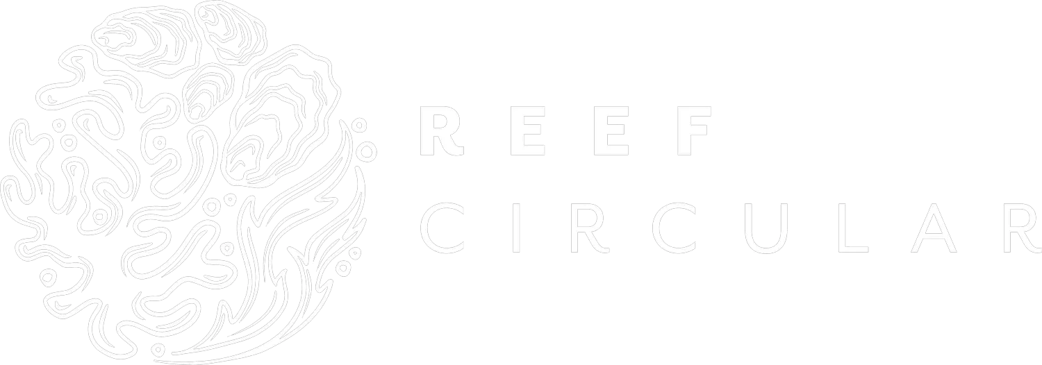Reef Circular logo, organic gaia design with illuminum effect. Visit gaia.eco.