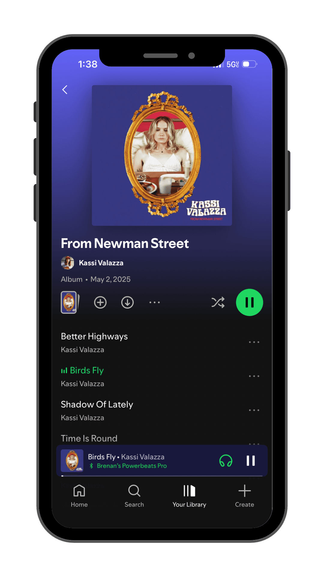 Kassi Valazza - Spotify Screenshot
