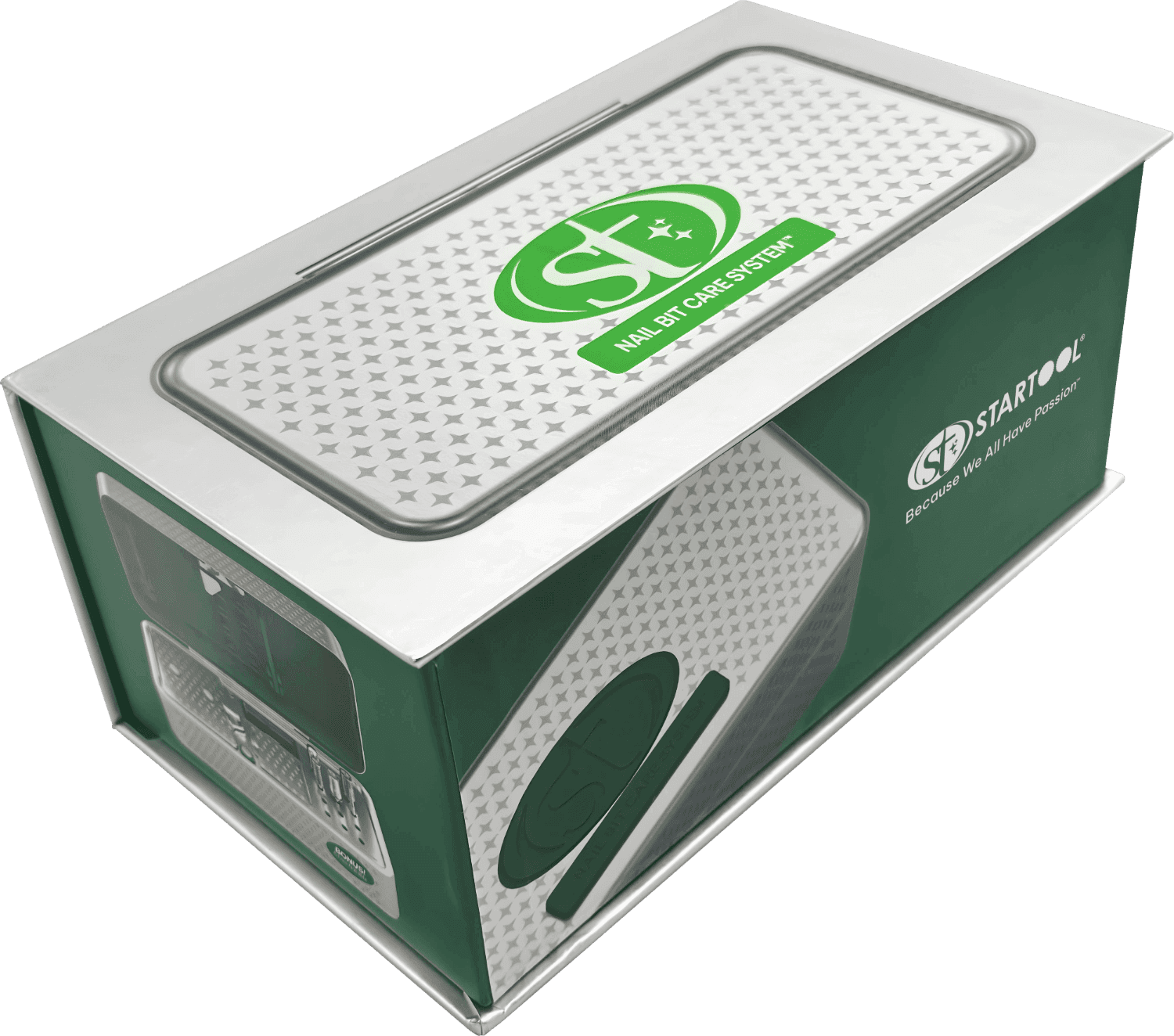 a grey wireless headphone