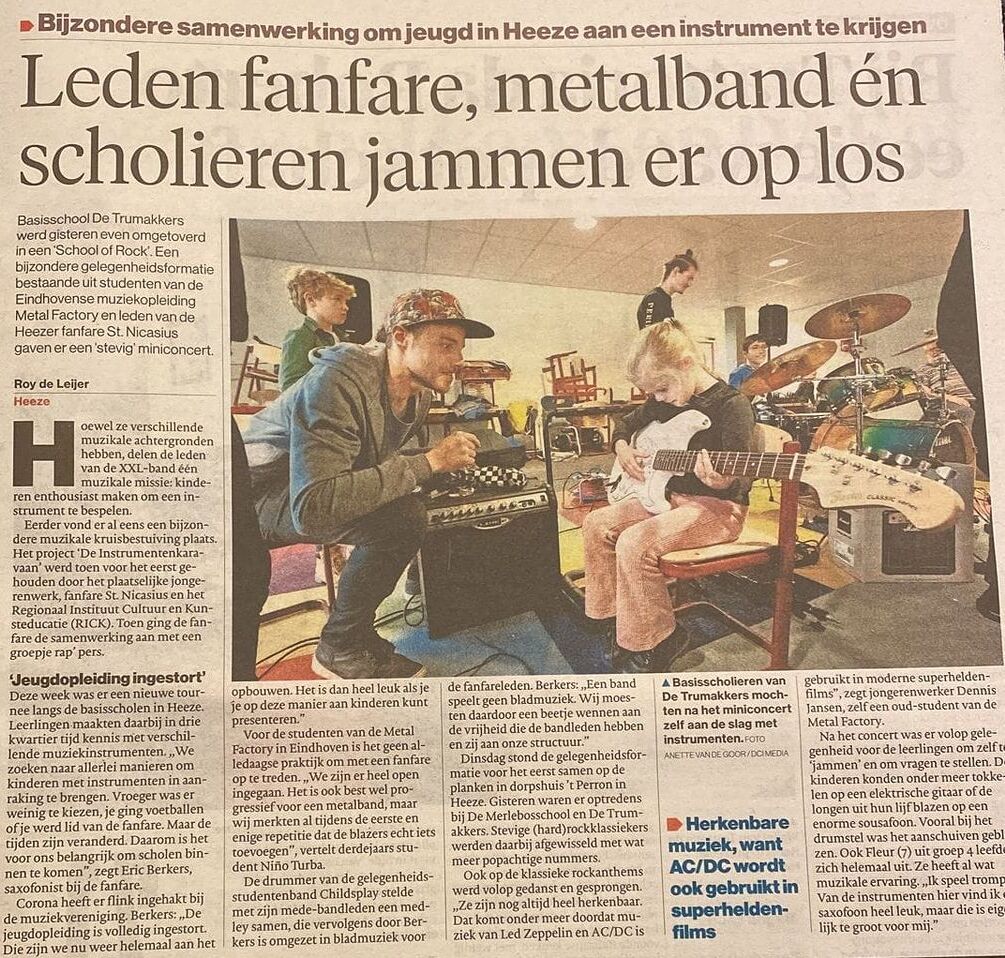 A project I led to encourage music participation at the community I worked with.