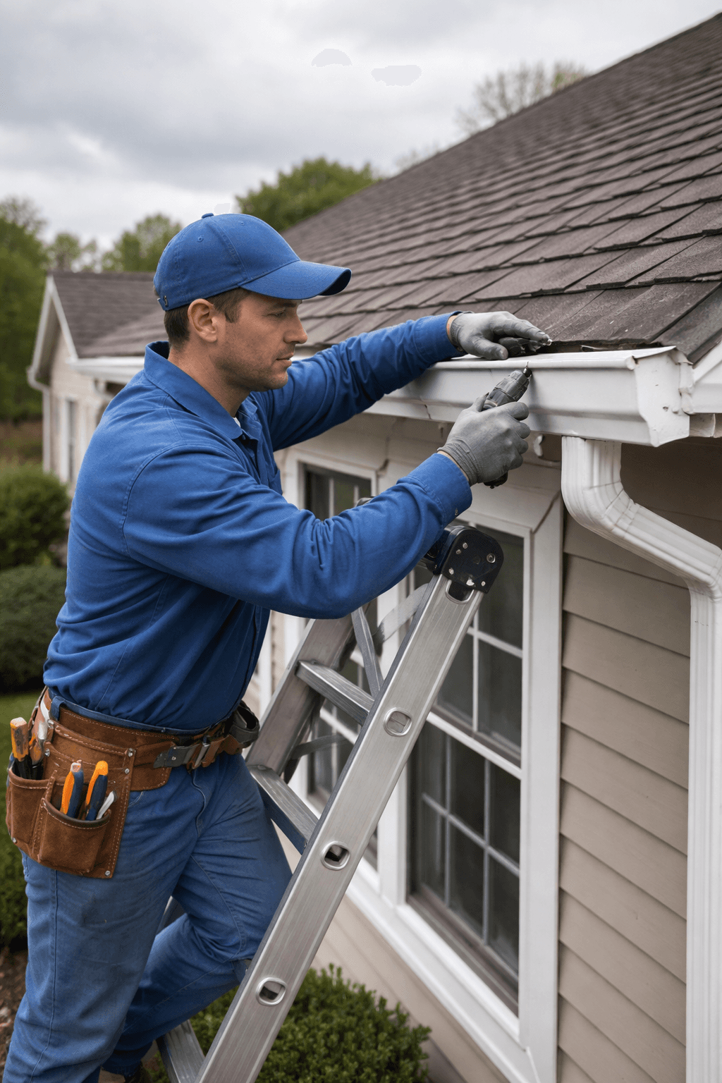 Polished concrete flooring in a modern office hallway