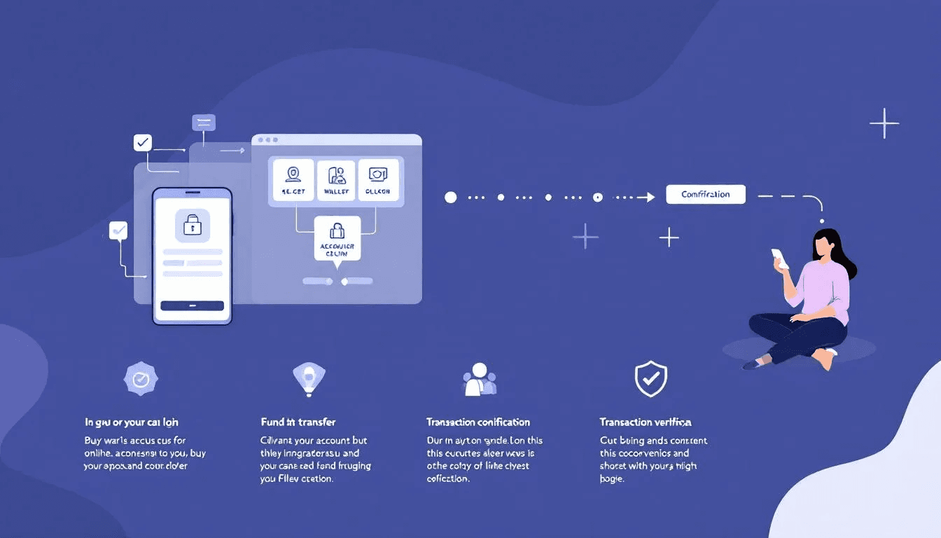 A person buying crypto through an online platform, illustrating the process of cryptocurrency transactions.