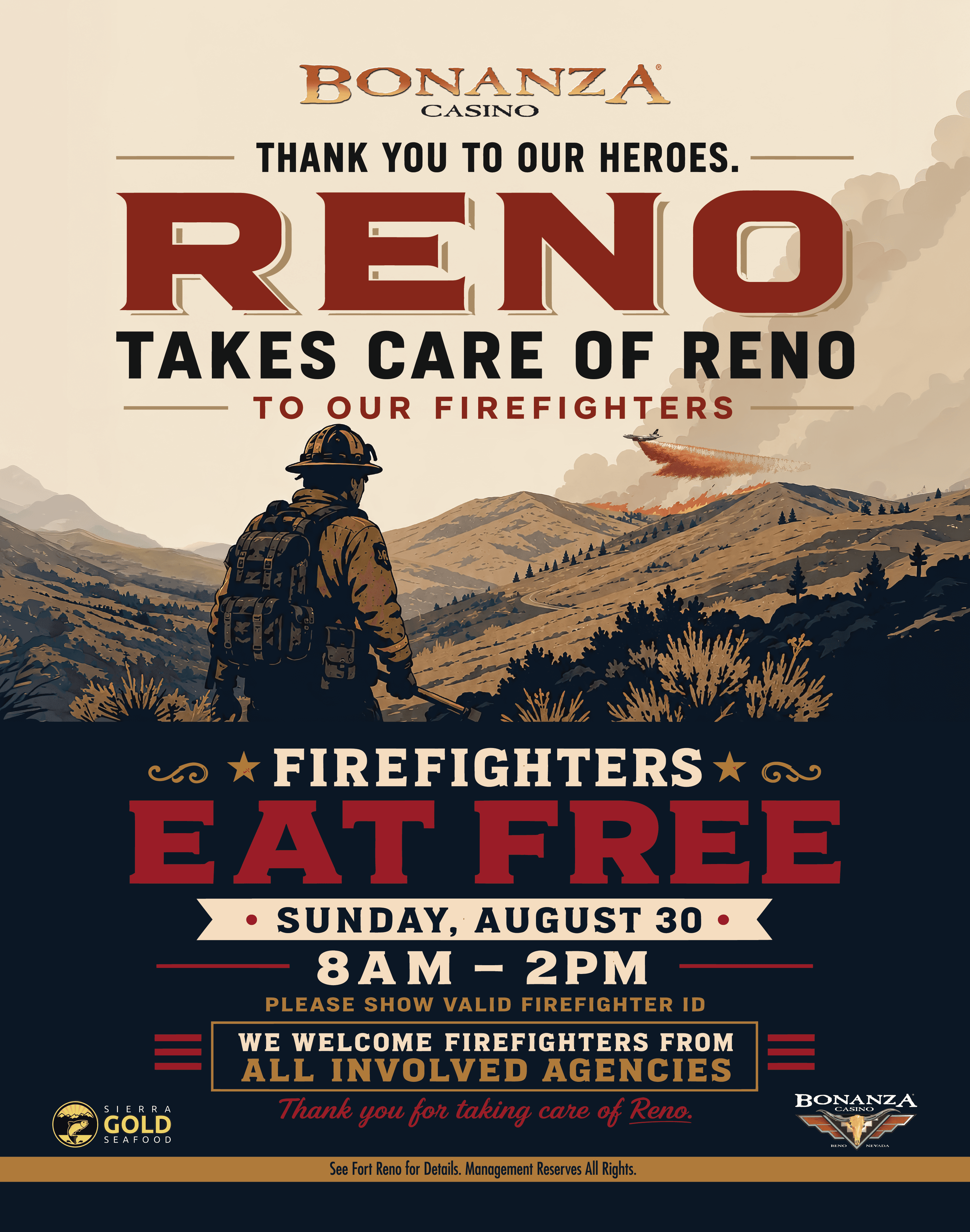 Hawk Fire firefighter appreciation campaign poster
