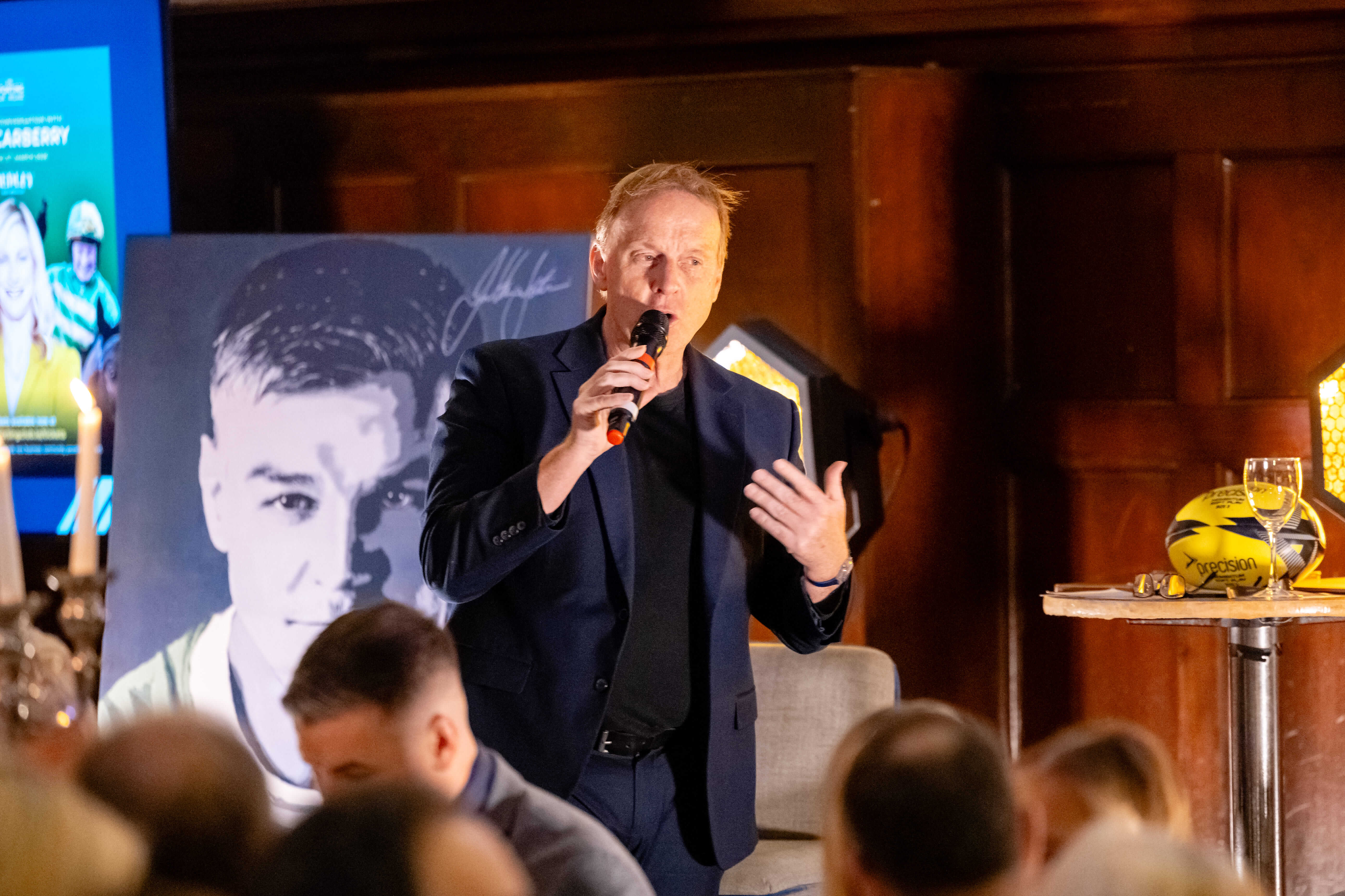 Ian Stafford at an Evening with Johnny Sexton