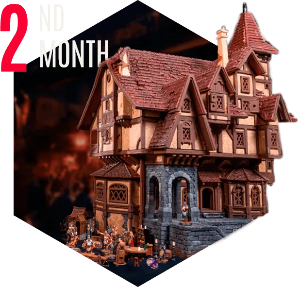Silent Coin Tavern and Inn miniature from Loot Studios’ Welcome Pack.