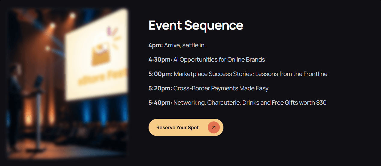 eStore Fest event schedule and sessions