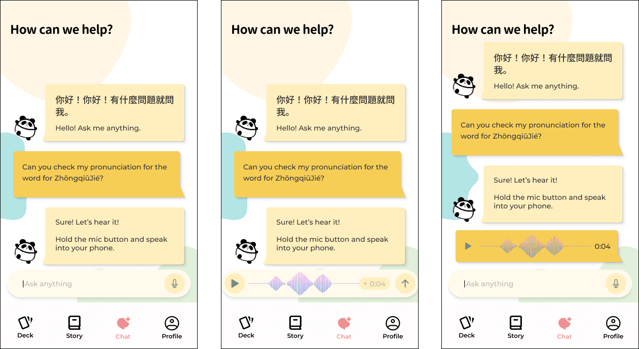 First iteration of reviewing the card deck.