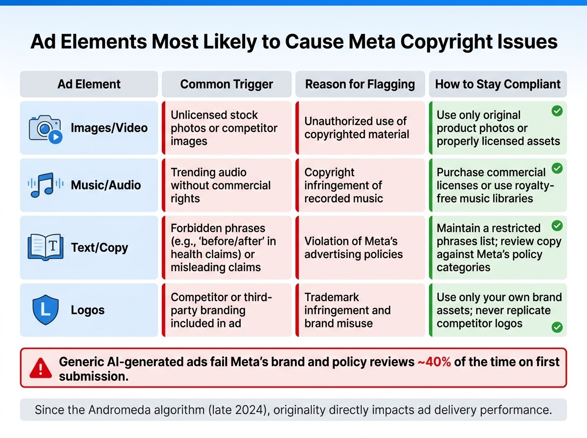 Meta Ad Copyright Violations: Common Triggers & How to Fix Them