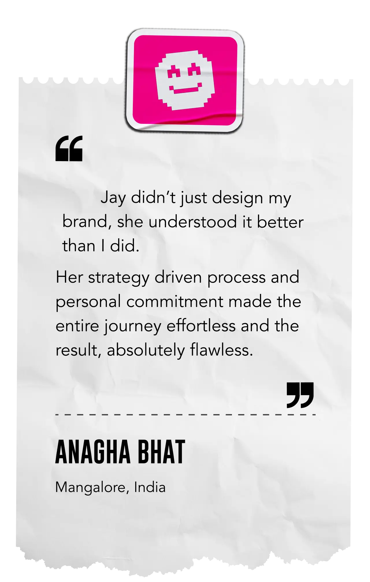 Anagha Bhat Testimonial