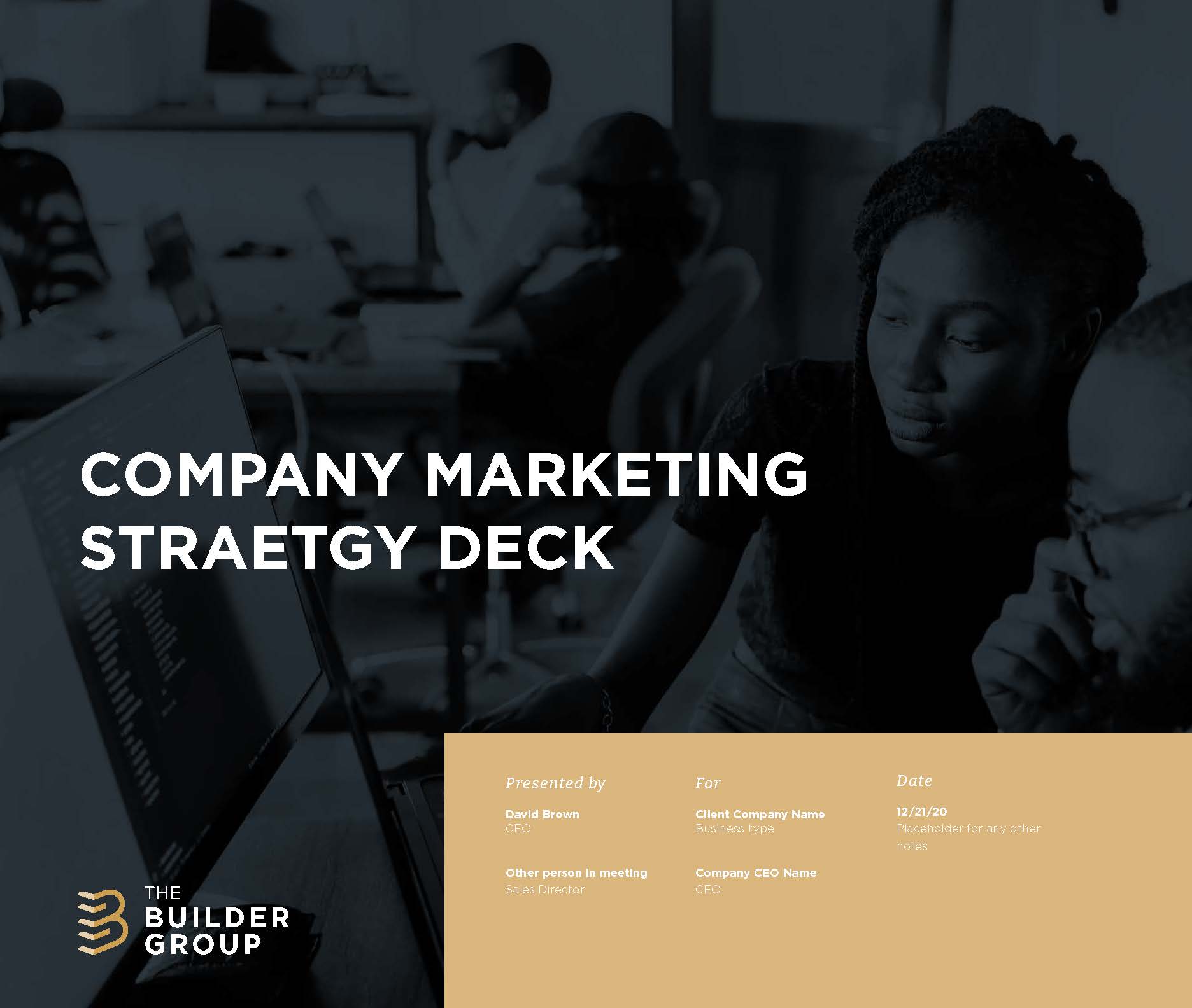 The Builder Group company marketing strategy deck cover