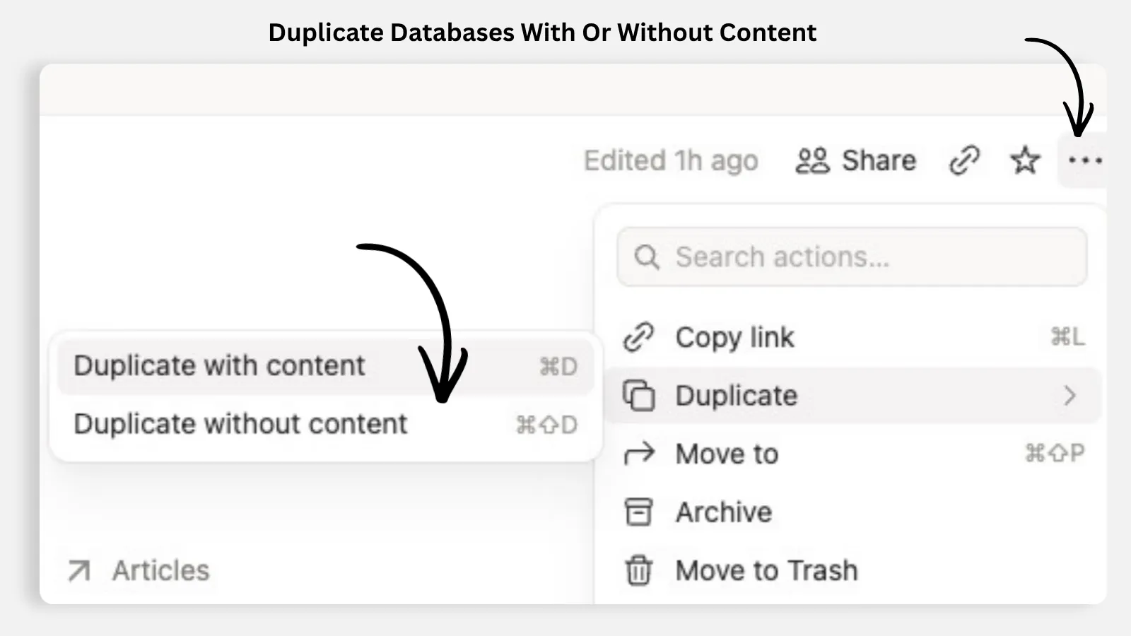 Duplicate Notion Database without content
