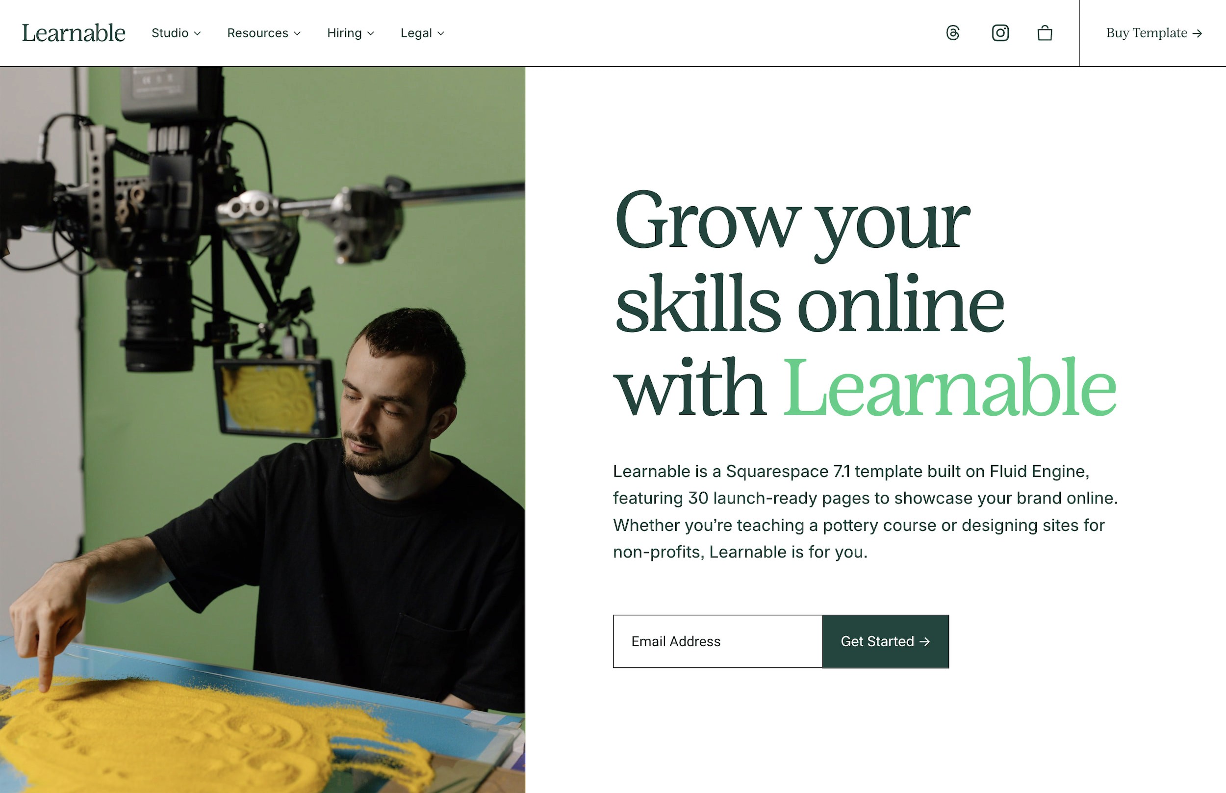 Learnable | A Premium Squarespace 7.1 Website Template for Small Businesses by Studio Mesa