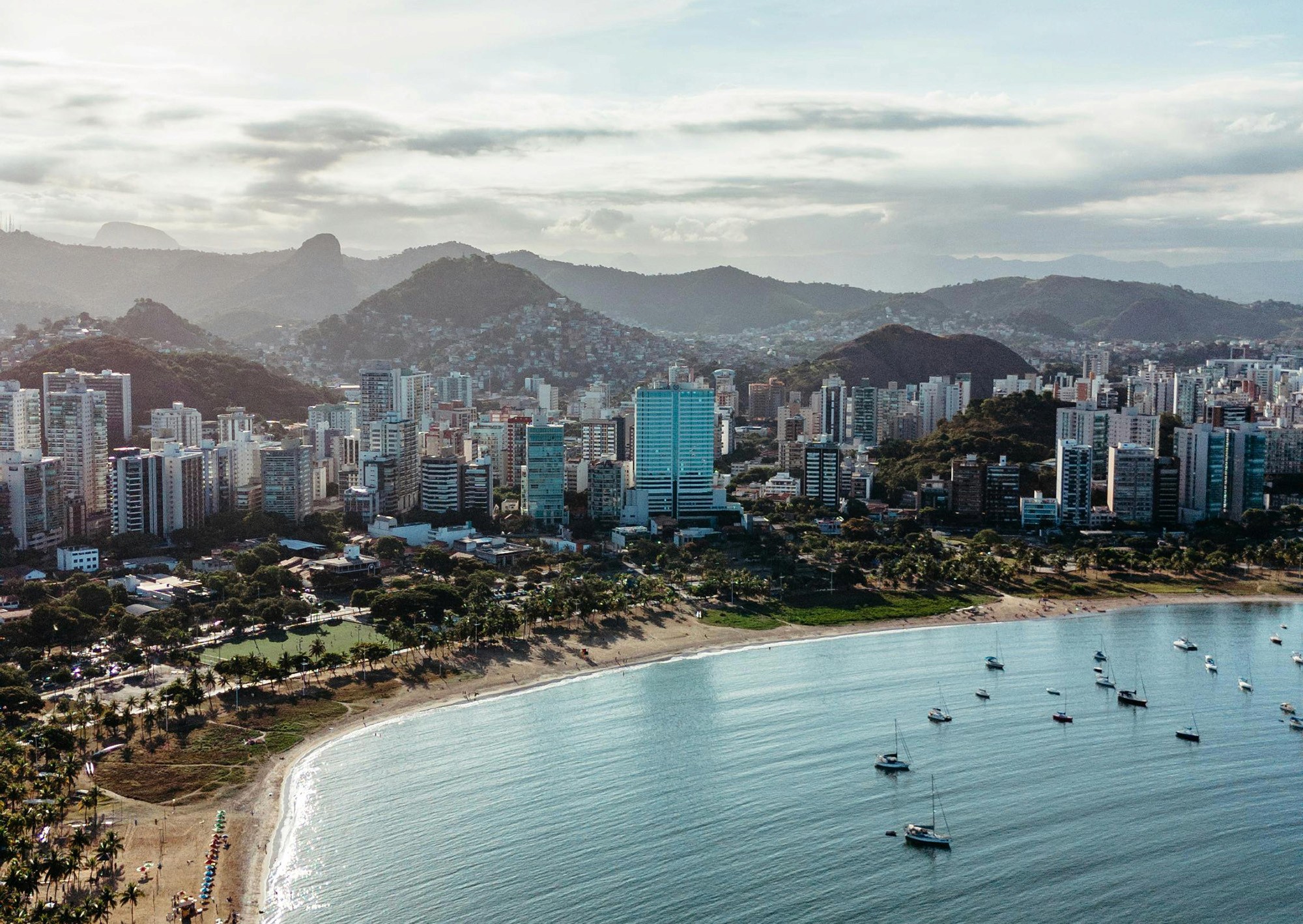 Areal view of Brazilian city