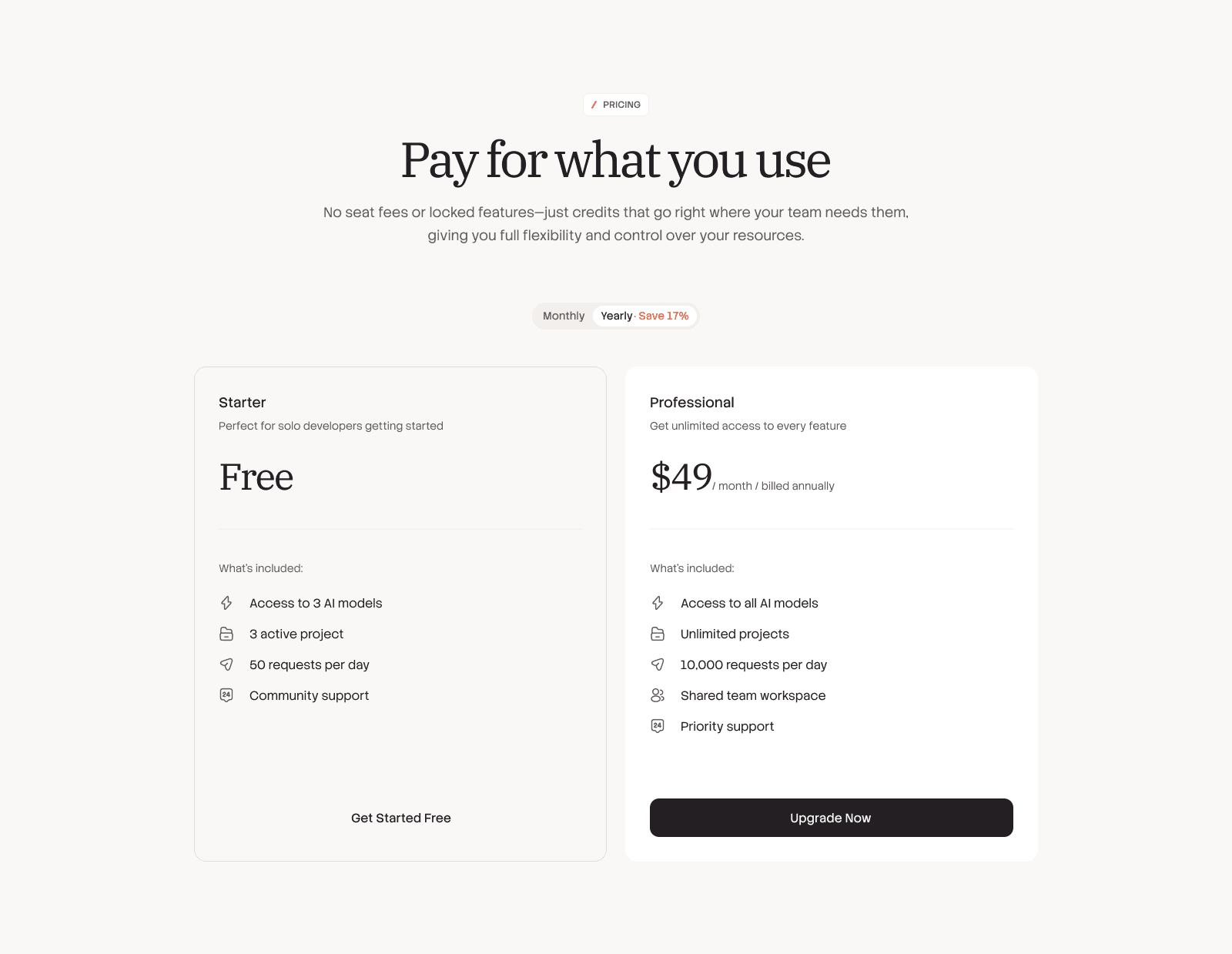 Pricing