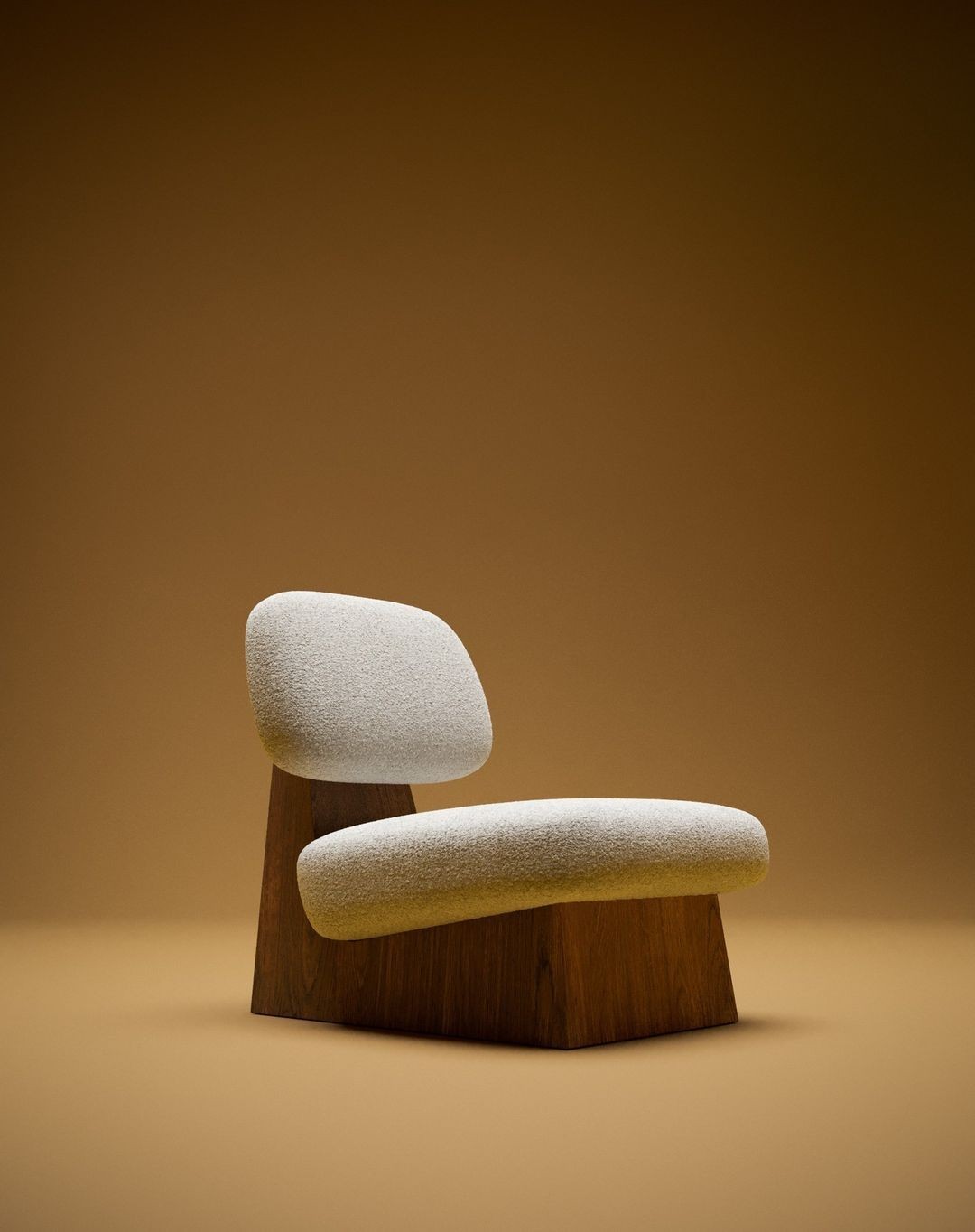 minimal chair on a yellow background