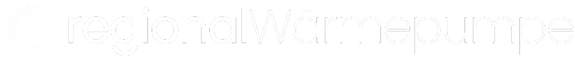Das regional Wärmepumpe Logo in Weiß.