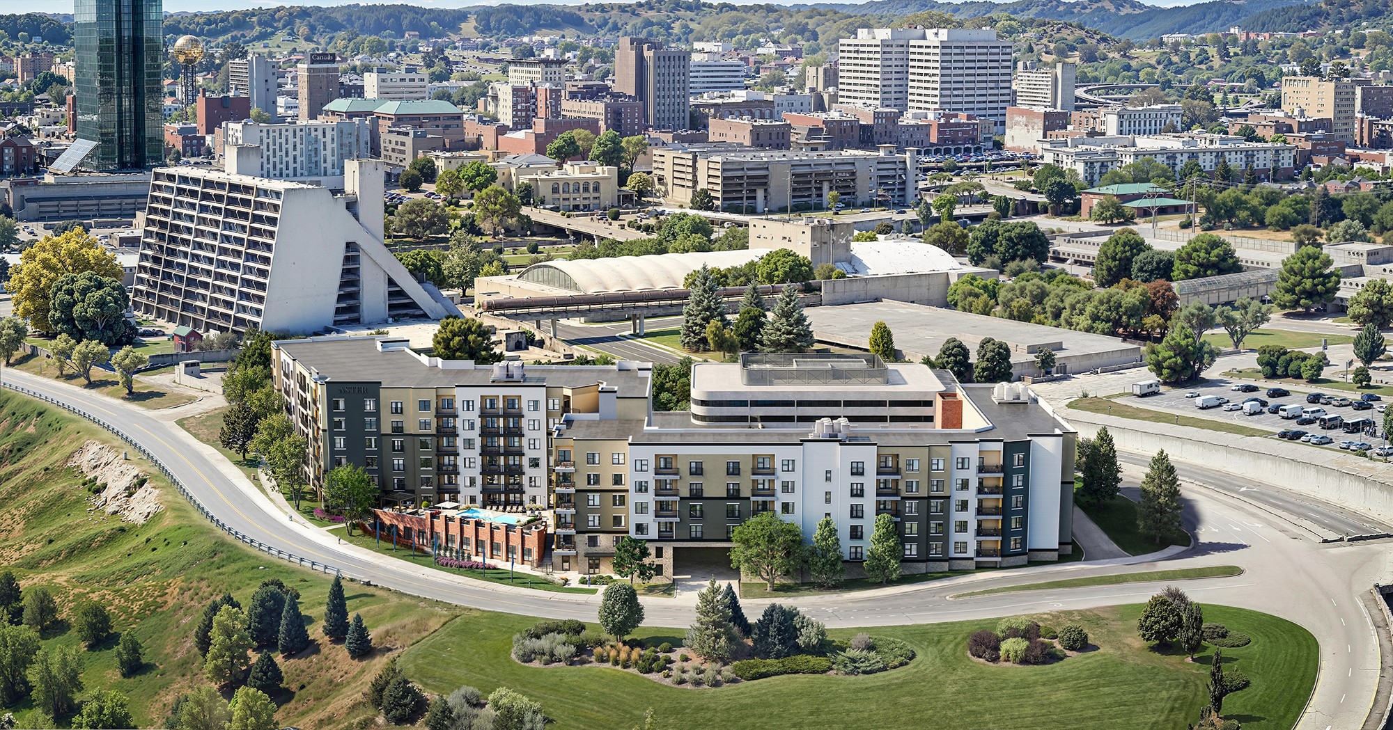 Downtown Knoxville near The Aster