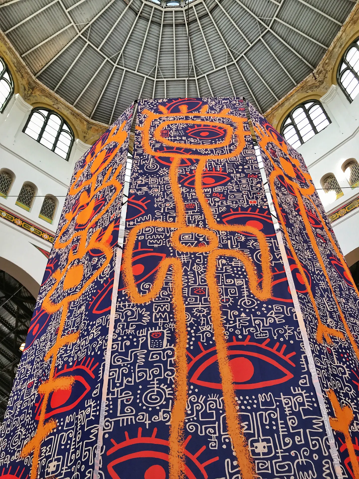 Eye See You, c.2019
Digitally printed Fabric
Size: 17 feet
Smithsonian Instituition
Arts and Industry Building,
Washington DC