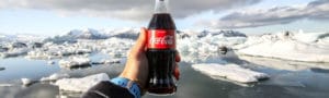 coke with an iceberg 