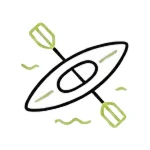 kayak line icon