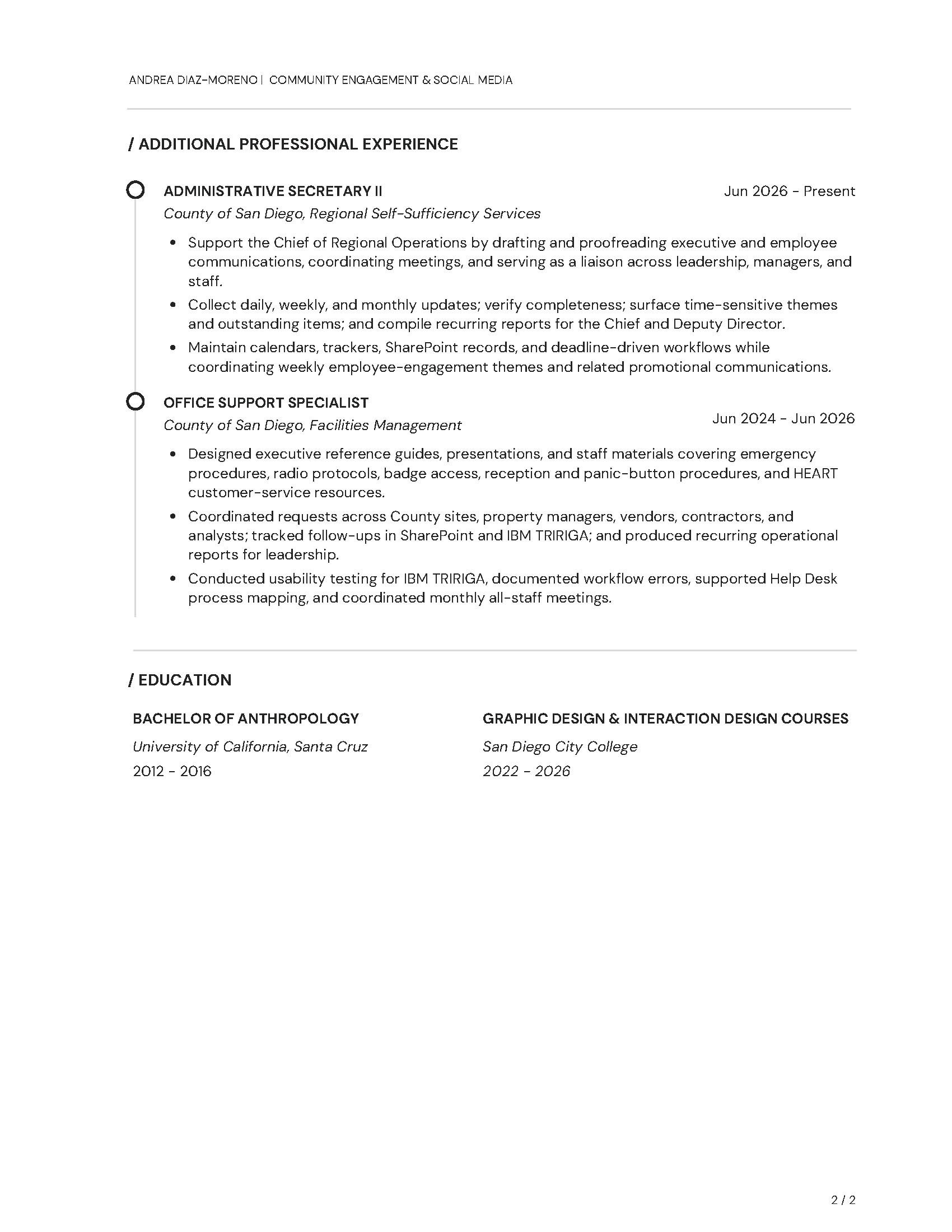 Andrea Diaz-Moreno Resume
