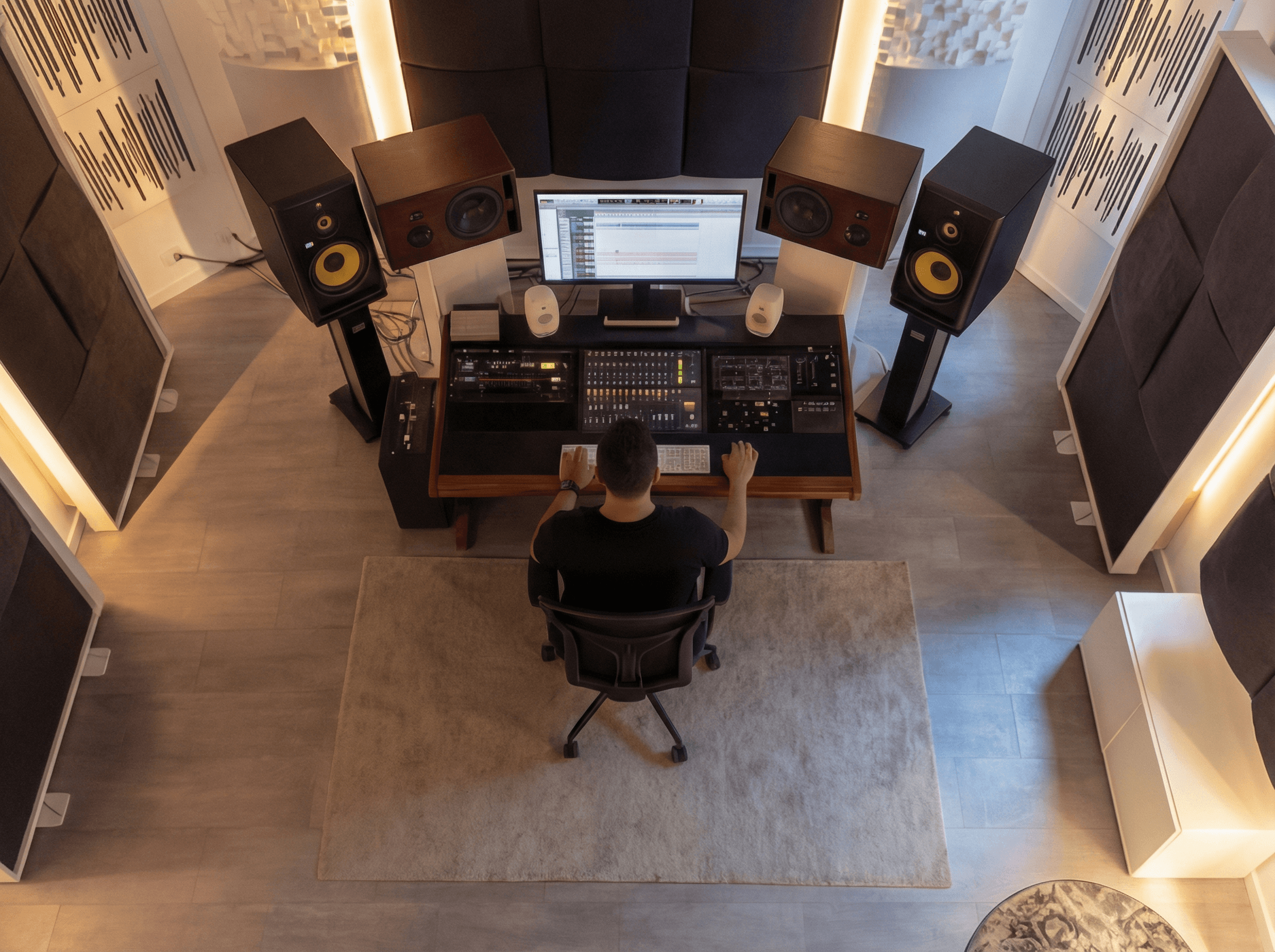 pouring milk in a coffee