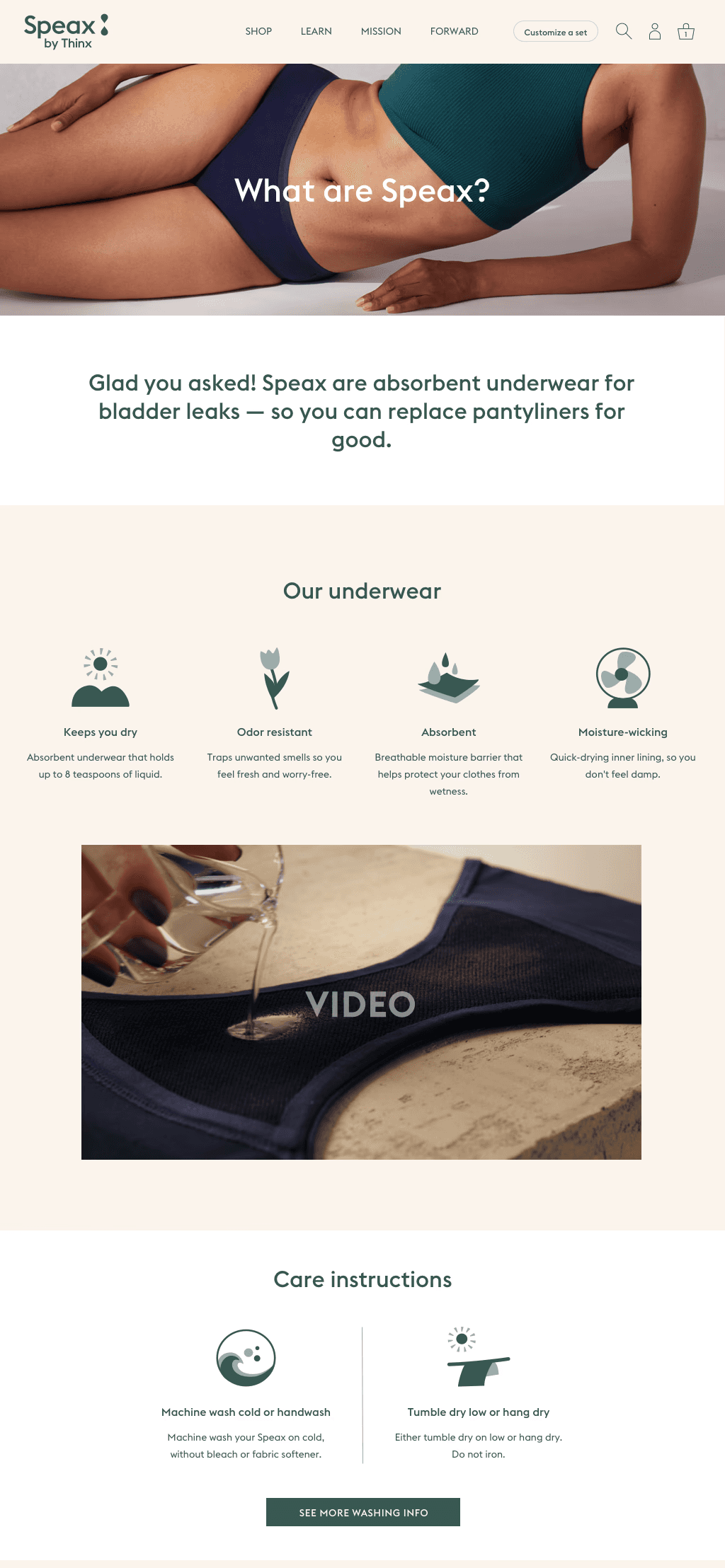 Desktop Speax Learn Page