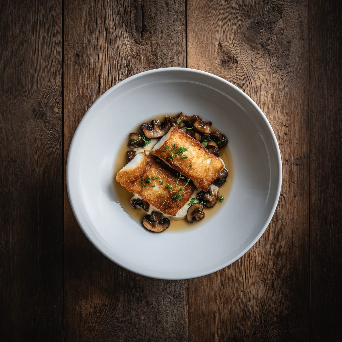 Grilled Sea Bass dish