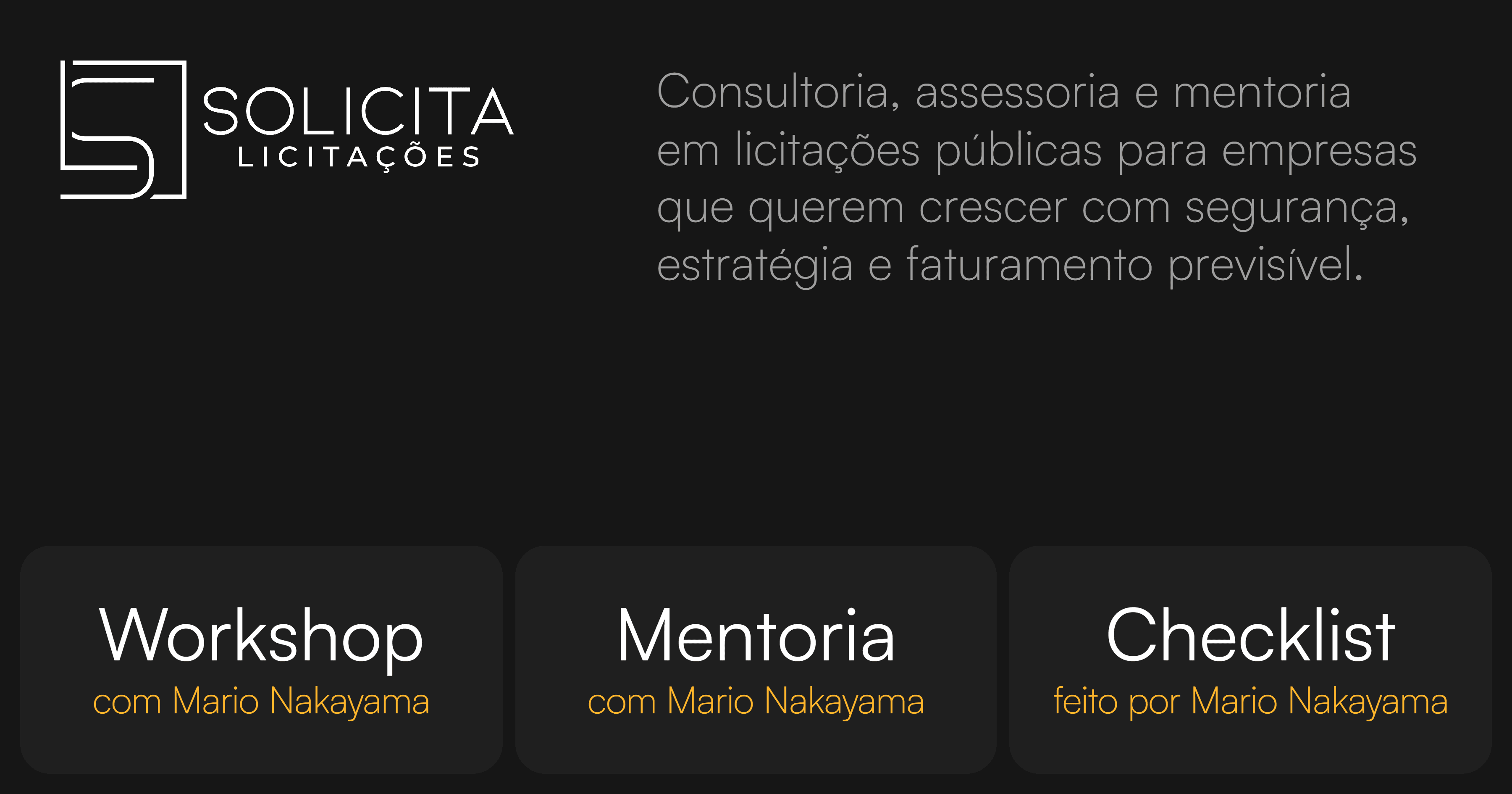 Solicita Licitacoes