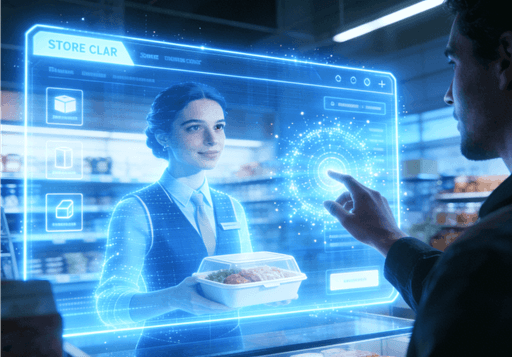 Men order food by phone using Aldelo AI