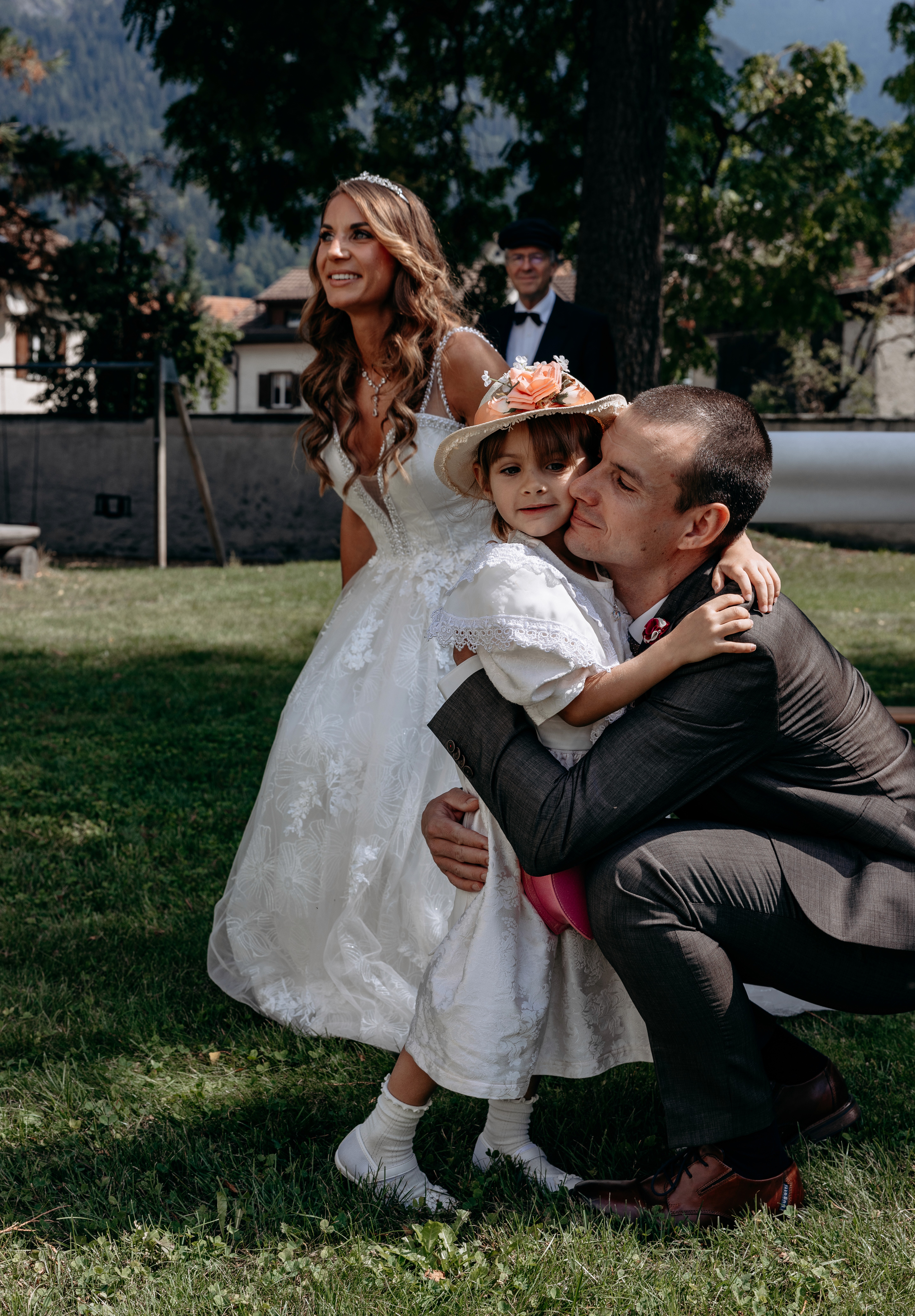 Stylish model in crowd