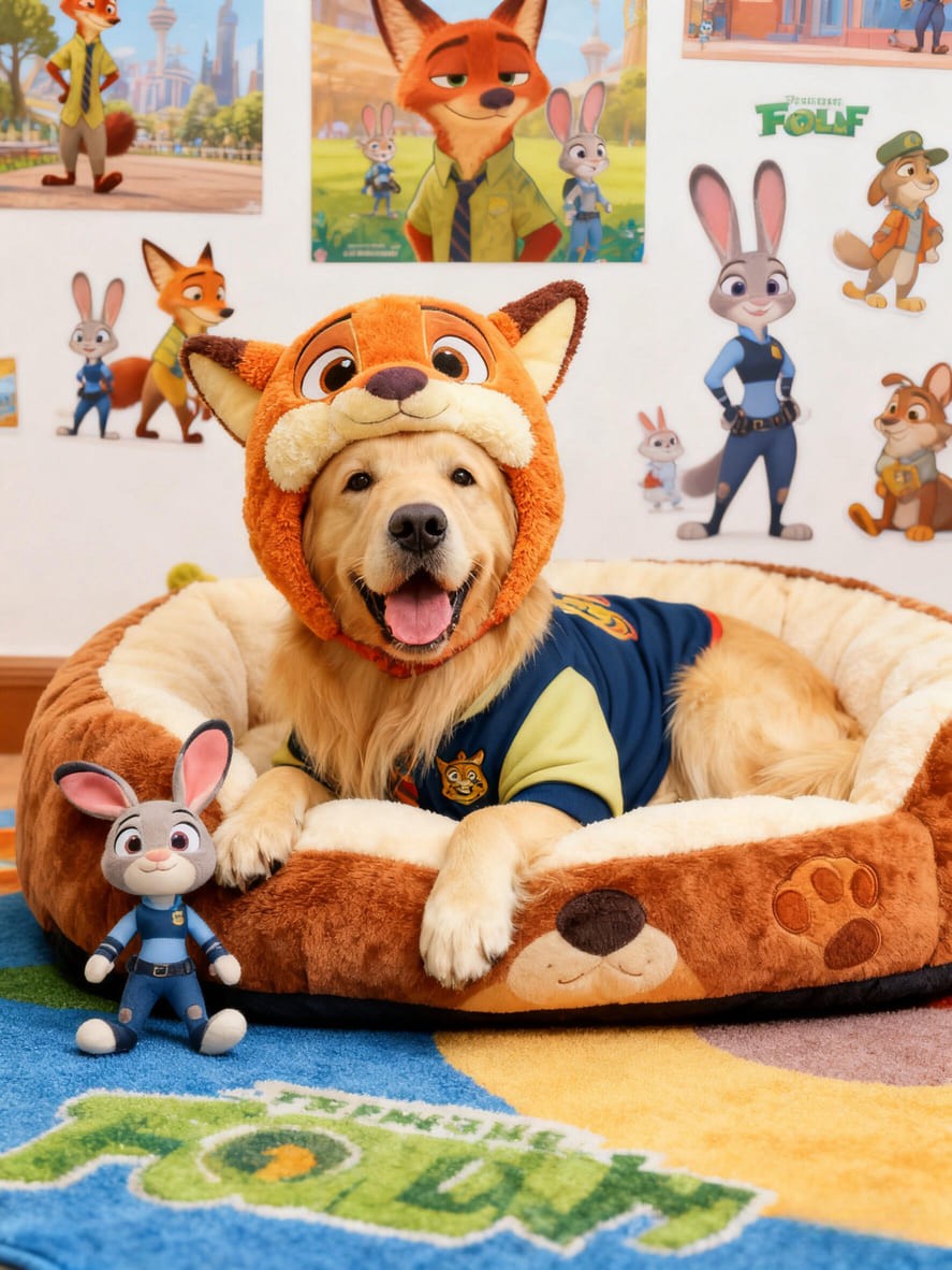 dog fox costume portrait photography by Lefty Studio