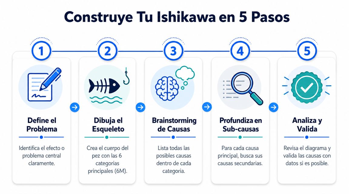 Construye tu propio diagrama Ishikawa en 5 pasos