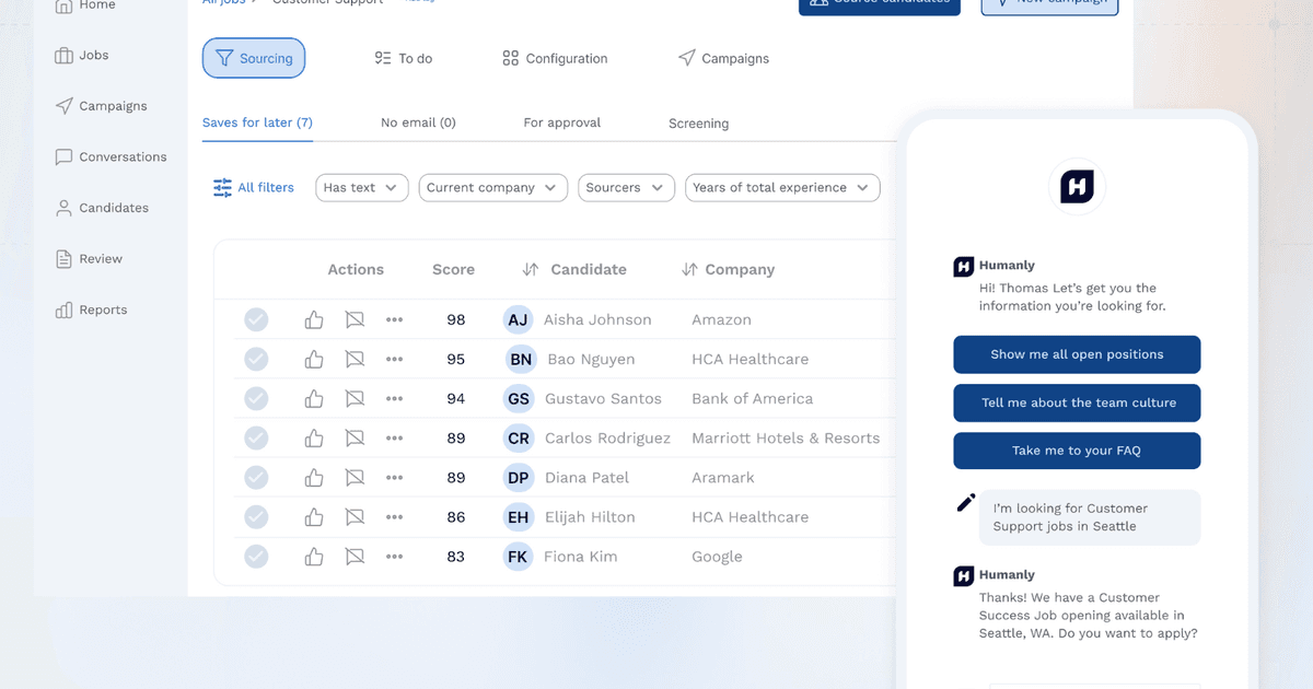 Humanly Dashboard