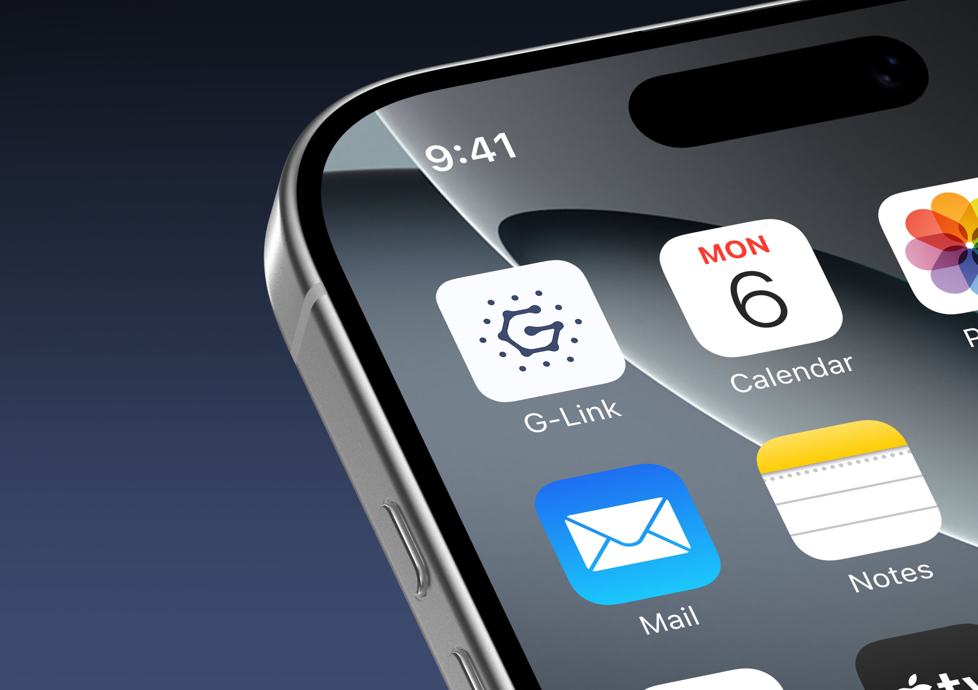 G-link application icon displayed on a smartphone home screen.