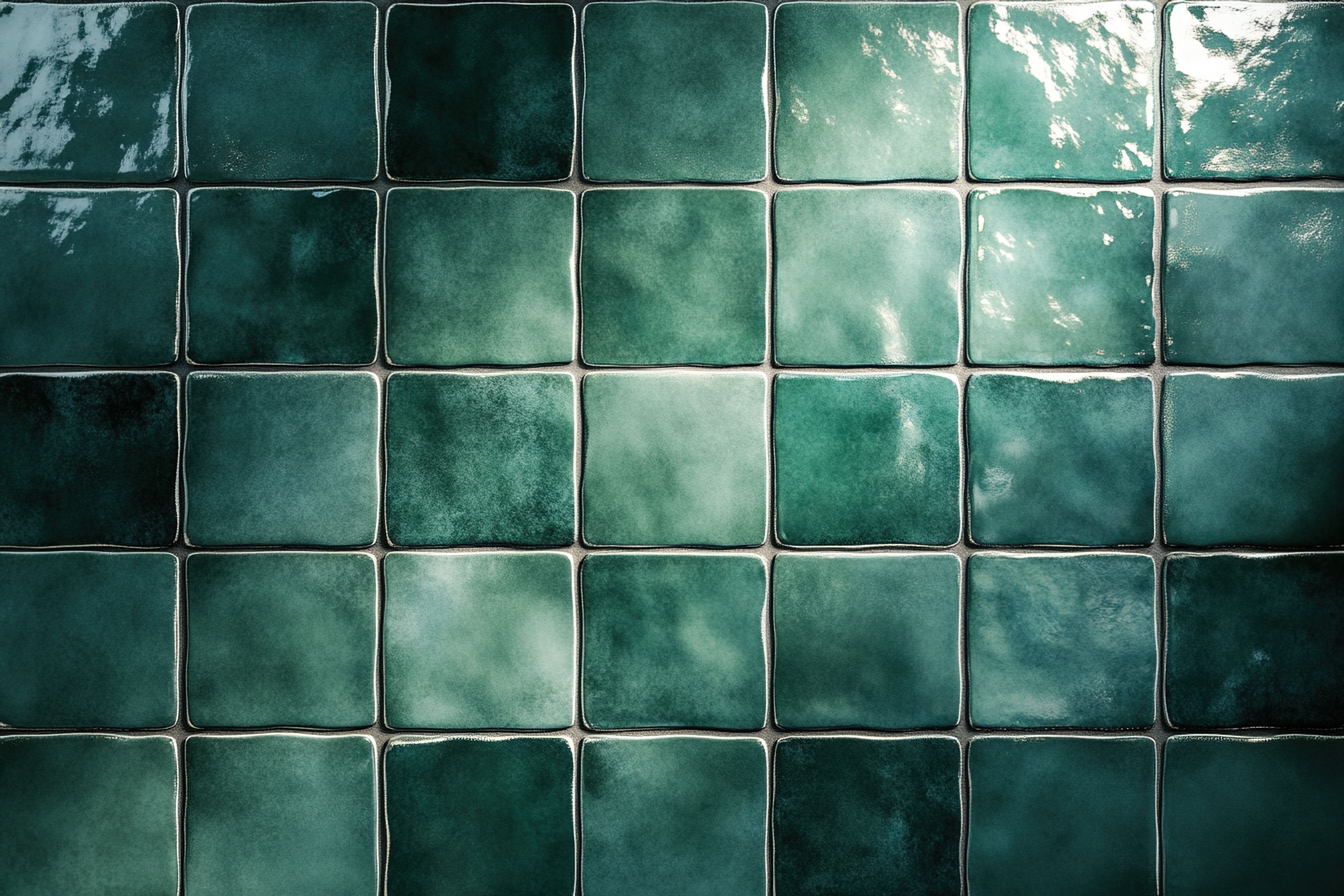 closeup of green tile